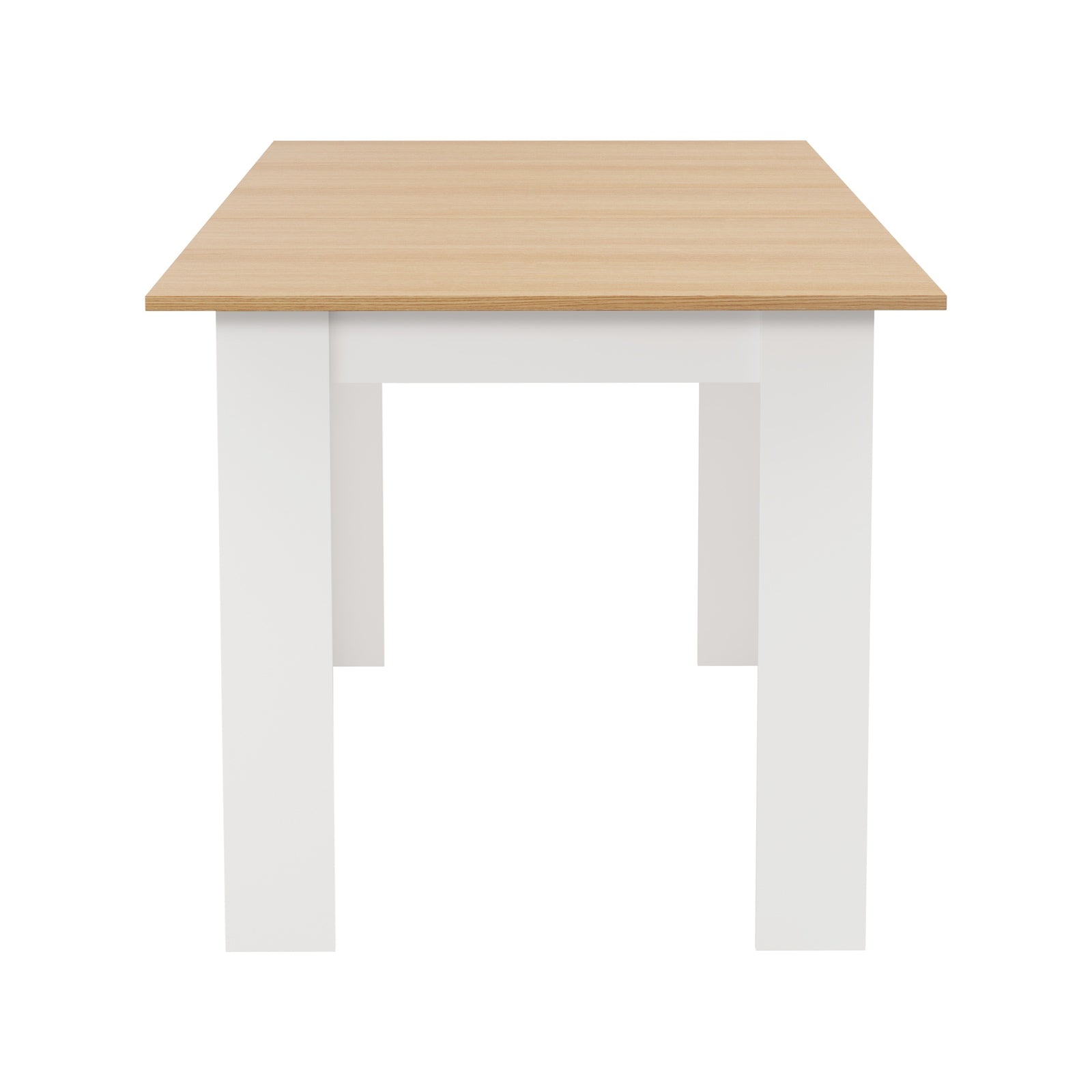 Oikiture 200cm Extendable Dining Table Kitchen Cafe Table Natural White