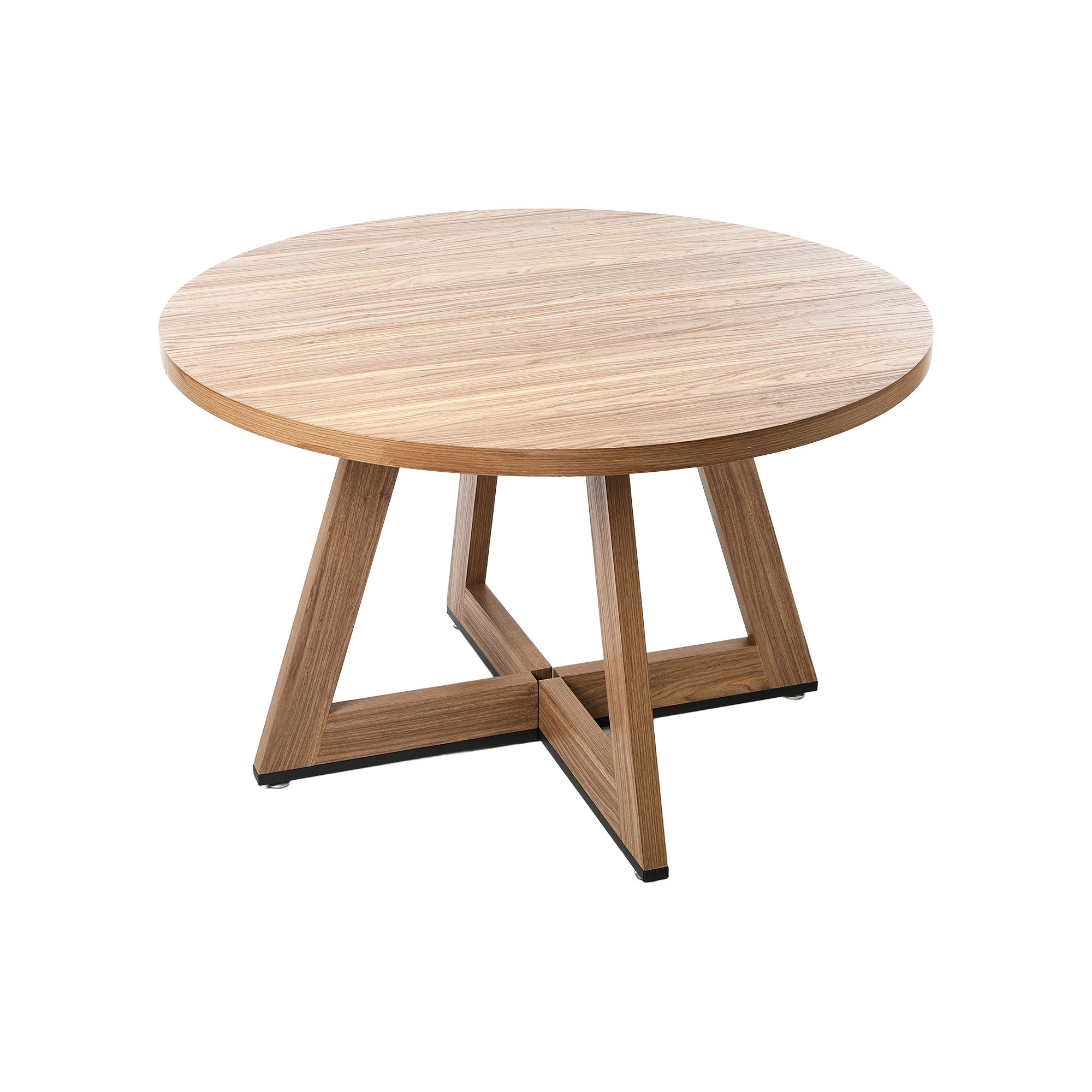Oikiture 120cm Round Dining Table Wooden Kitchen Furniture - Sunyee