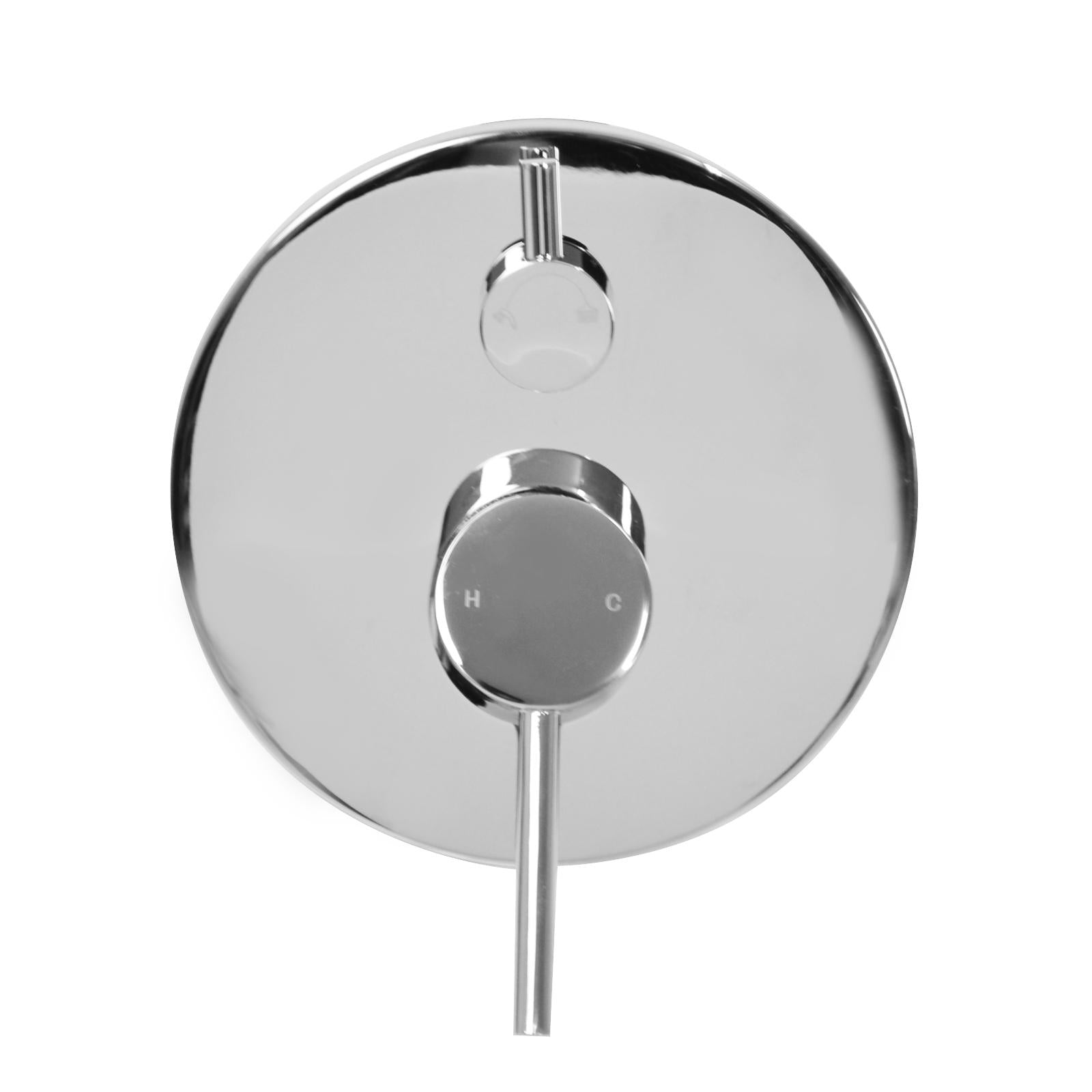 Shower Mixer Hot Cold Tap Basin Vanity Sink Brass Bath Wall Valve DIY Chrome - Sunyee