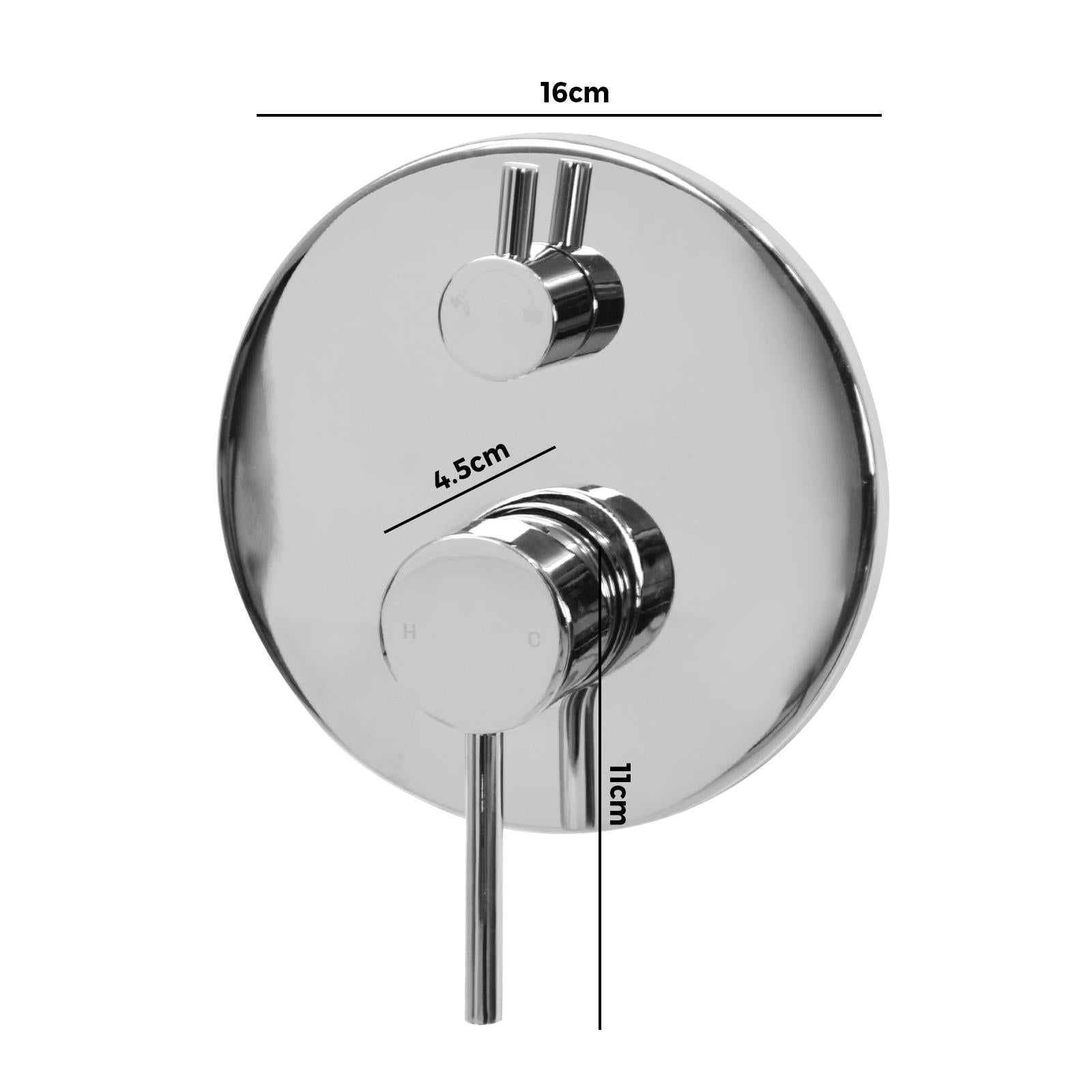 Shower Mixer Hot Cold Tap Basin Vanity Sink Brass Bath Wall Valve DIY Chrome - Sunyee