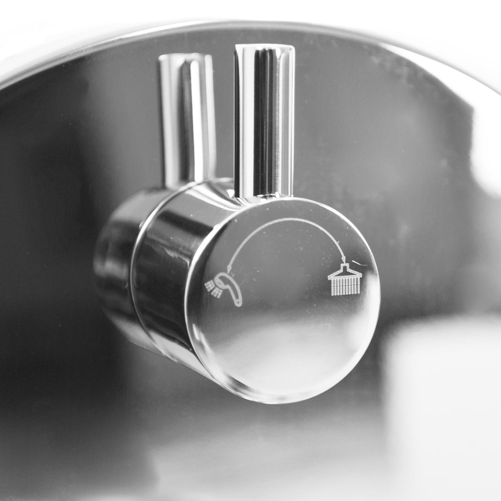 Shower Mixer Hot Cold Tap Basin Vanity Sink Brass Bath Wall Valve DIY Chrome - Sunyee