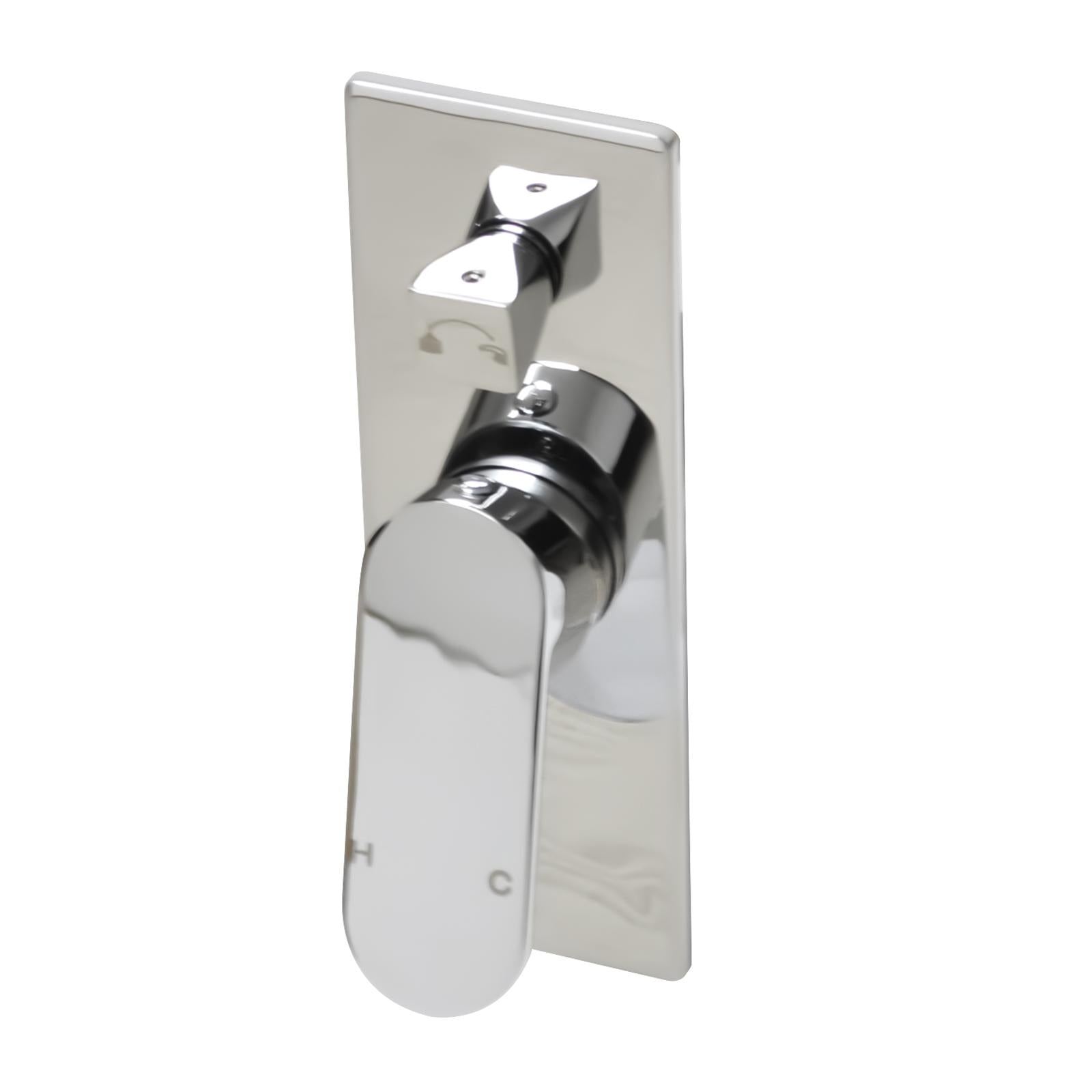 Shower Mixer Hot Cold Tap Basin Vanity Sink Brass Bath Wall Mount Chrome - Sunyee