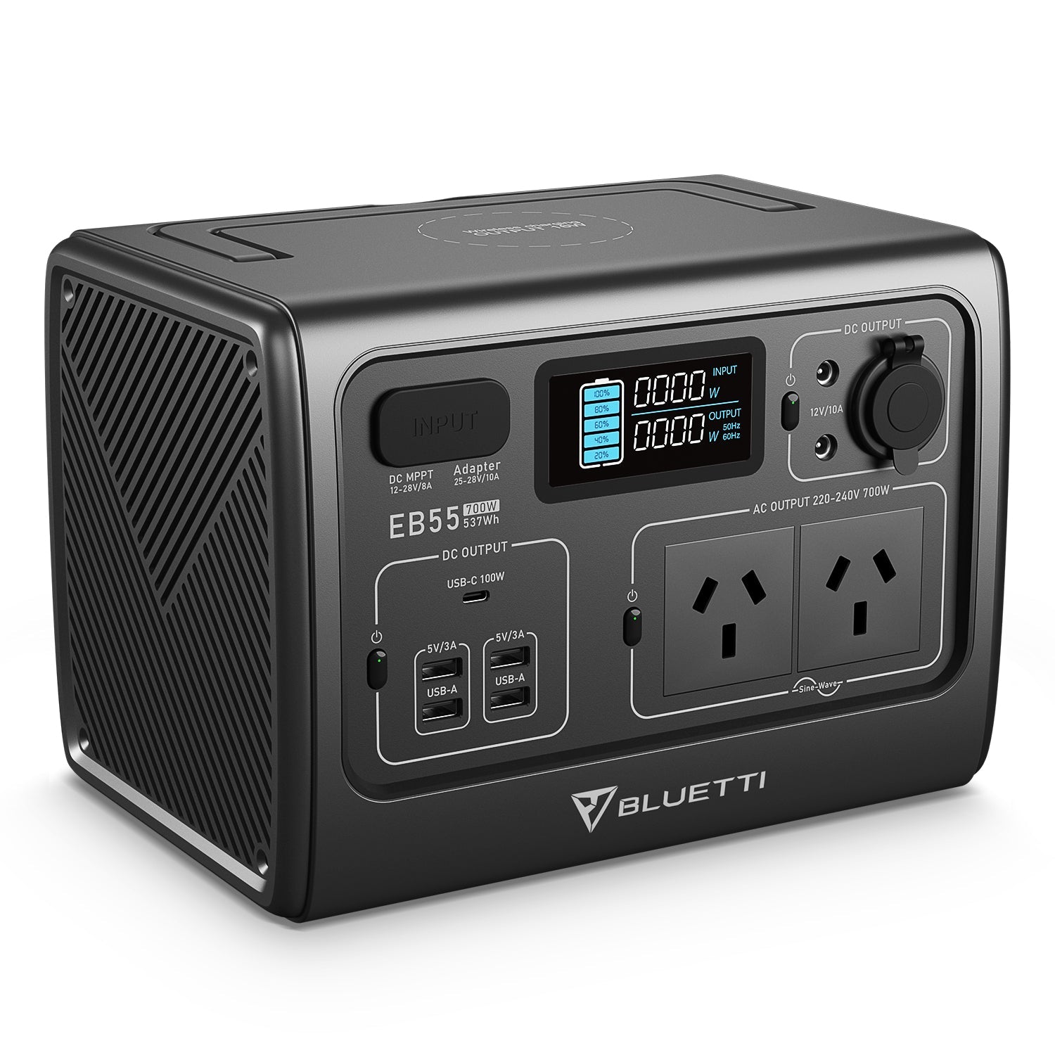 BLUETTI EB55 Portable Power Station | 700W 537Wh Grey - Sunyee