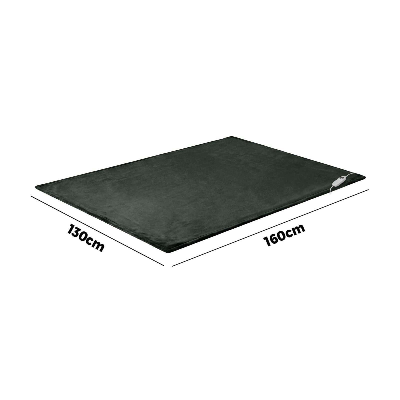 Bedra Electric Throw Rug Washable Heated Blanket Flannel Winter Warm Charcoal - Sunyee