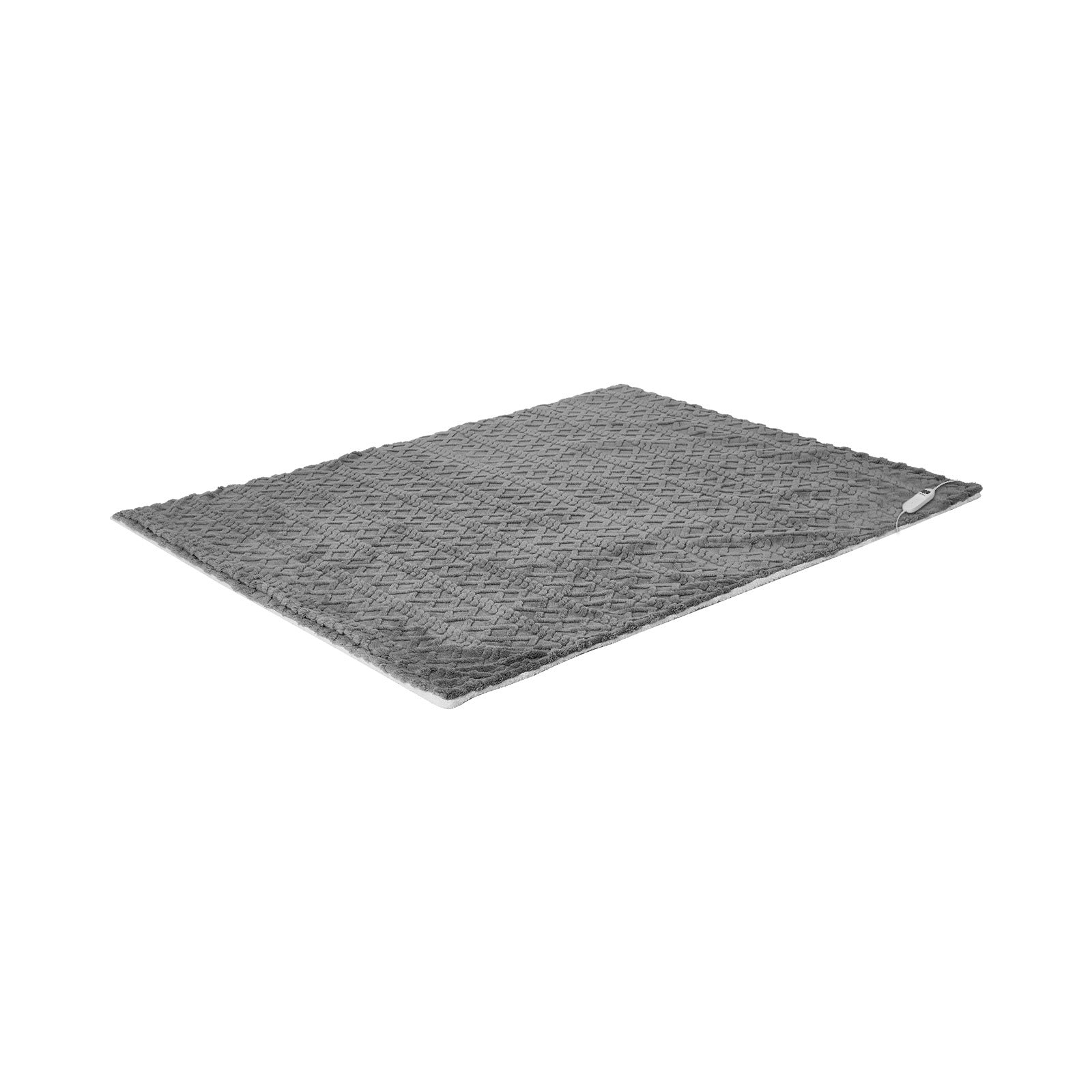 Bedra Electric Throw Rug Dual Side Heated Blanket Flannel&Sherpa Square Pattern - Sunyee