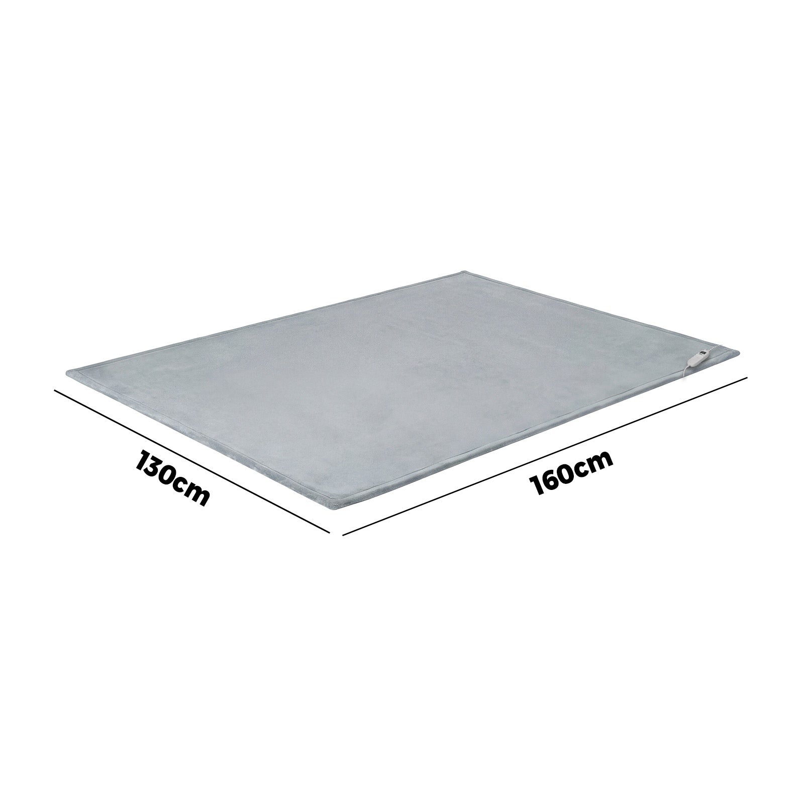 Bedra Electric Throw Rug Washable Heated Blanket Flannel Winter Warm Light Grey - Sunyee