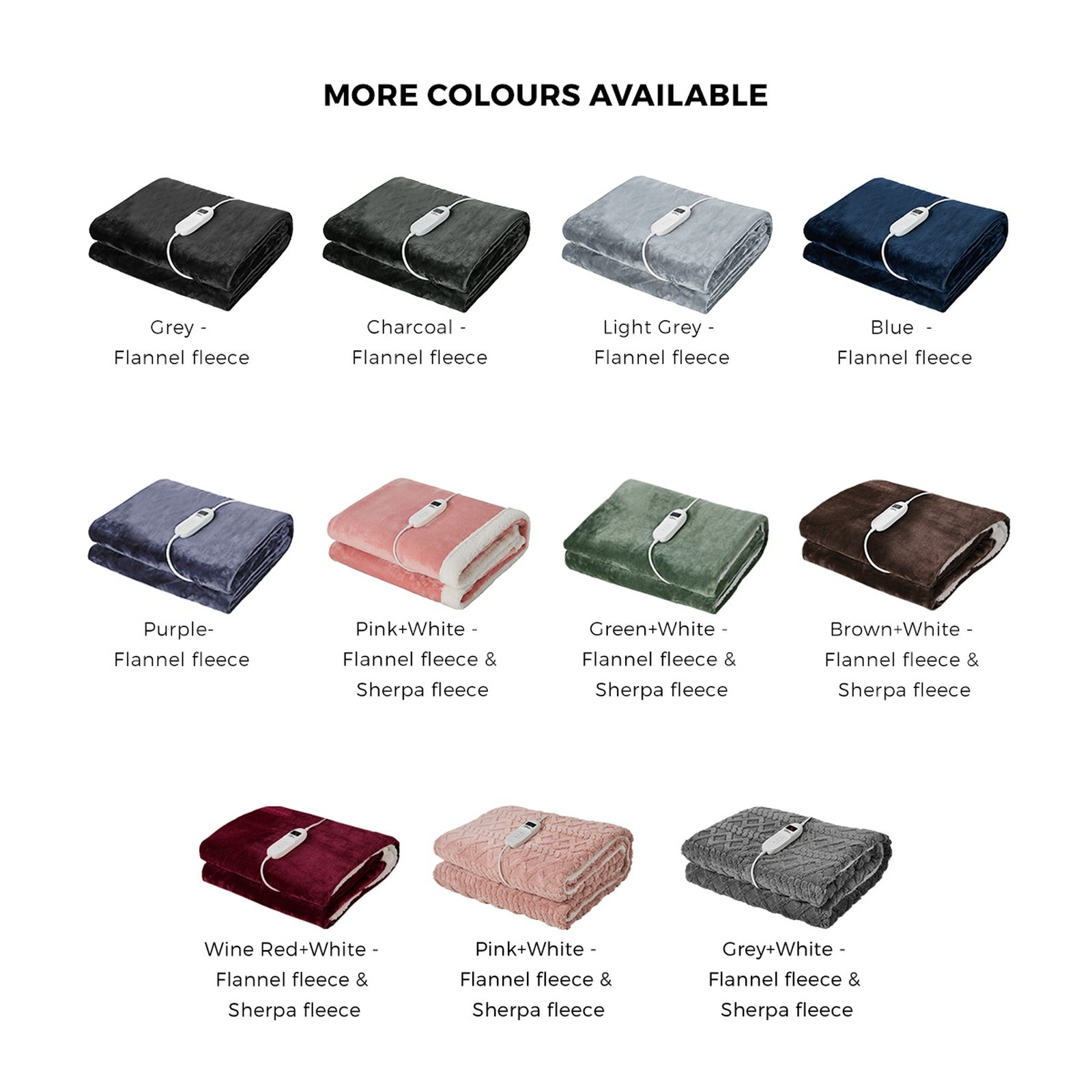 Bedra Electric Throw Rug Washable Heated Blanket Flannel Winter Warm Purple - Sunyee