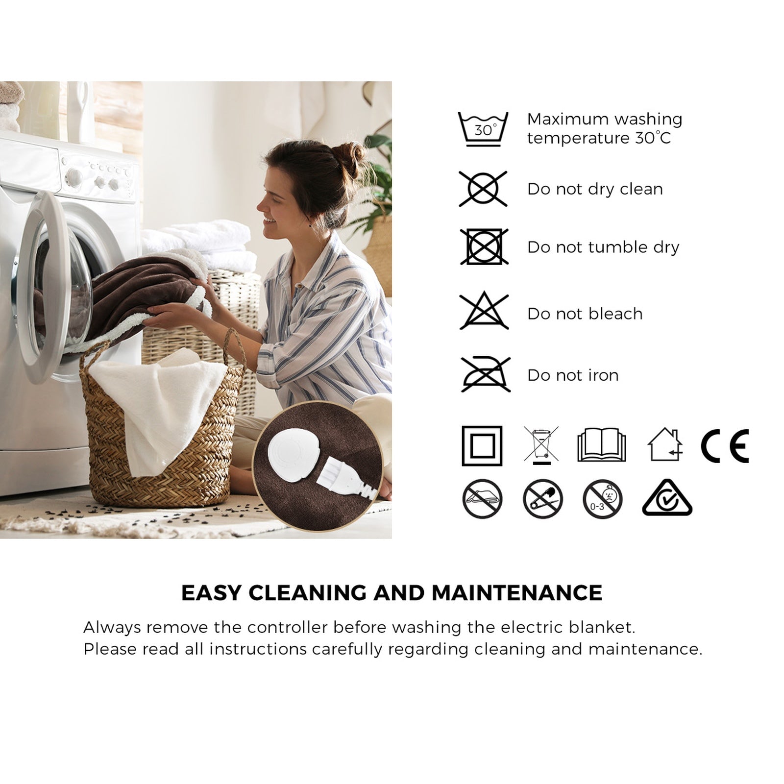 Bedra Electric Throw Rug Dual Side Heated Blanket Flannel&Sherpa Brown - Sunyee