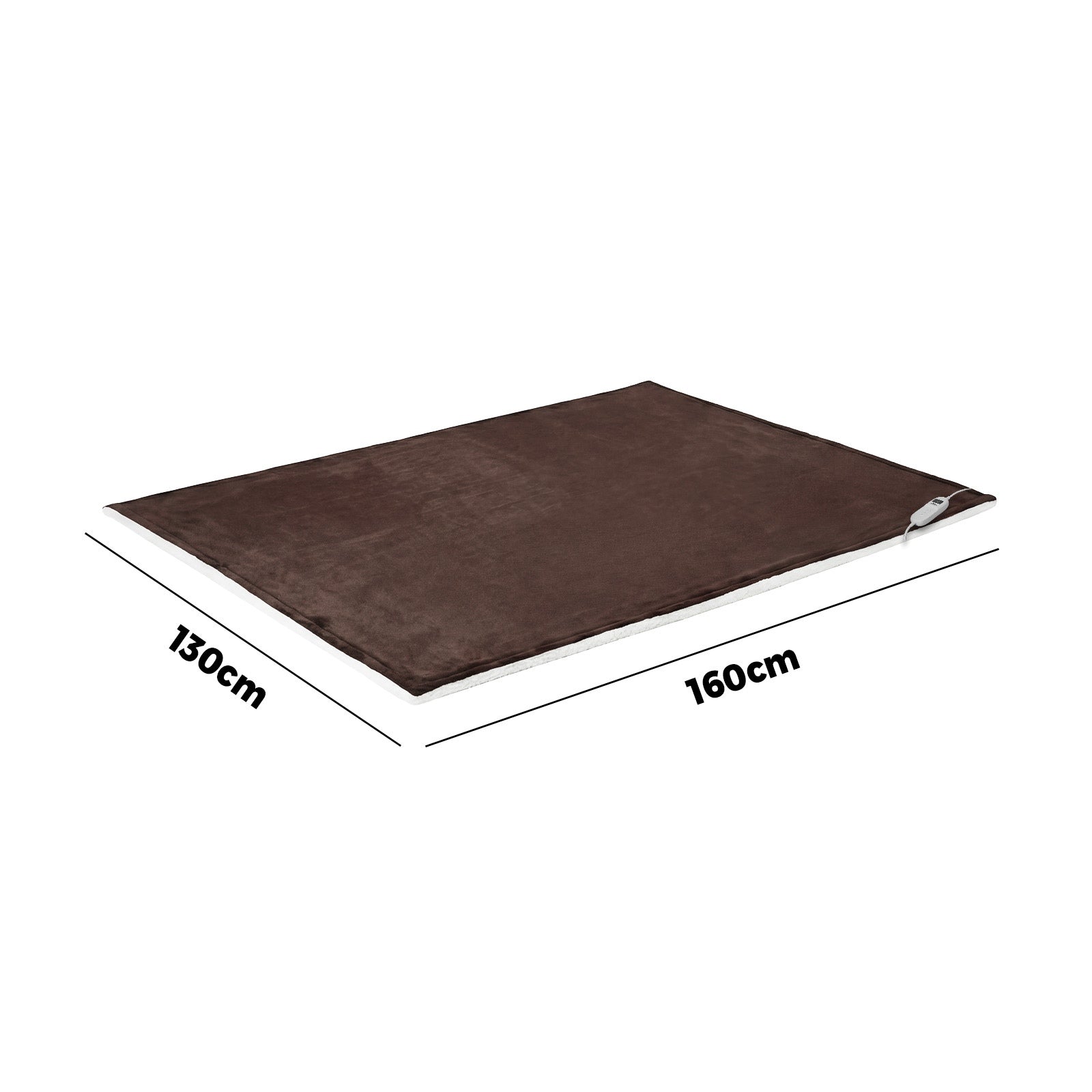 Bedra Electric Throw Rug Dual Side Heated Blanket Flannel&Sherpa Brown - Sunyee