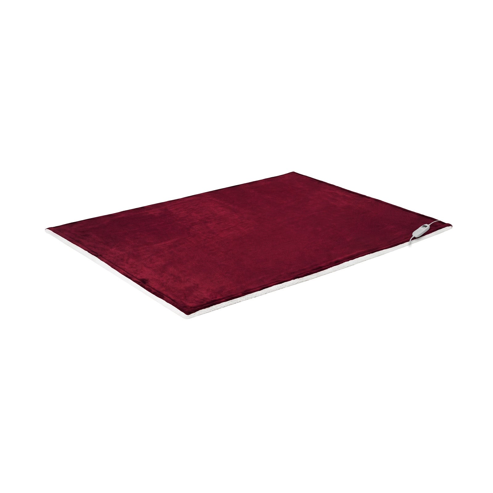 Bedra Electric Throw Rug Dual Side Heated Blanket Flannel&Sherpa Burgundy - Sunyee