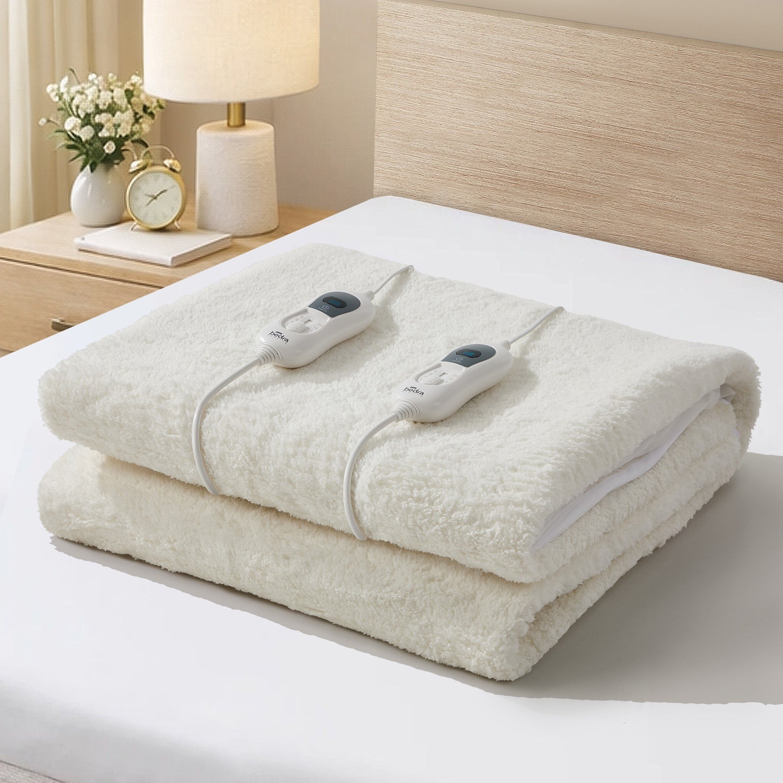 Bedra Electric Heated Blanket Fully Fitted Fleece Underlay Winter Pad Double - Sunyee