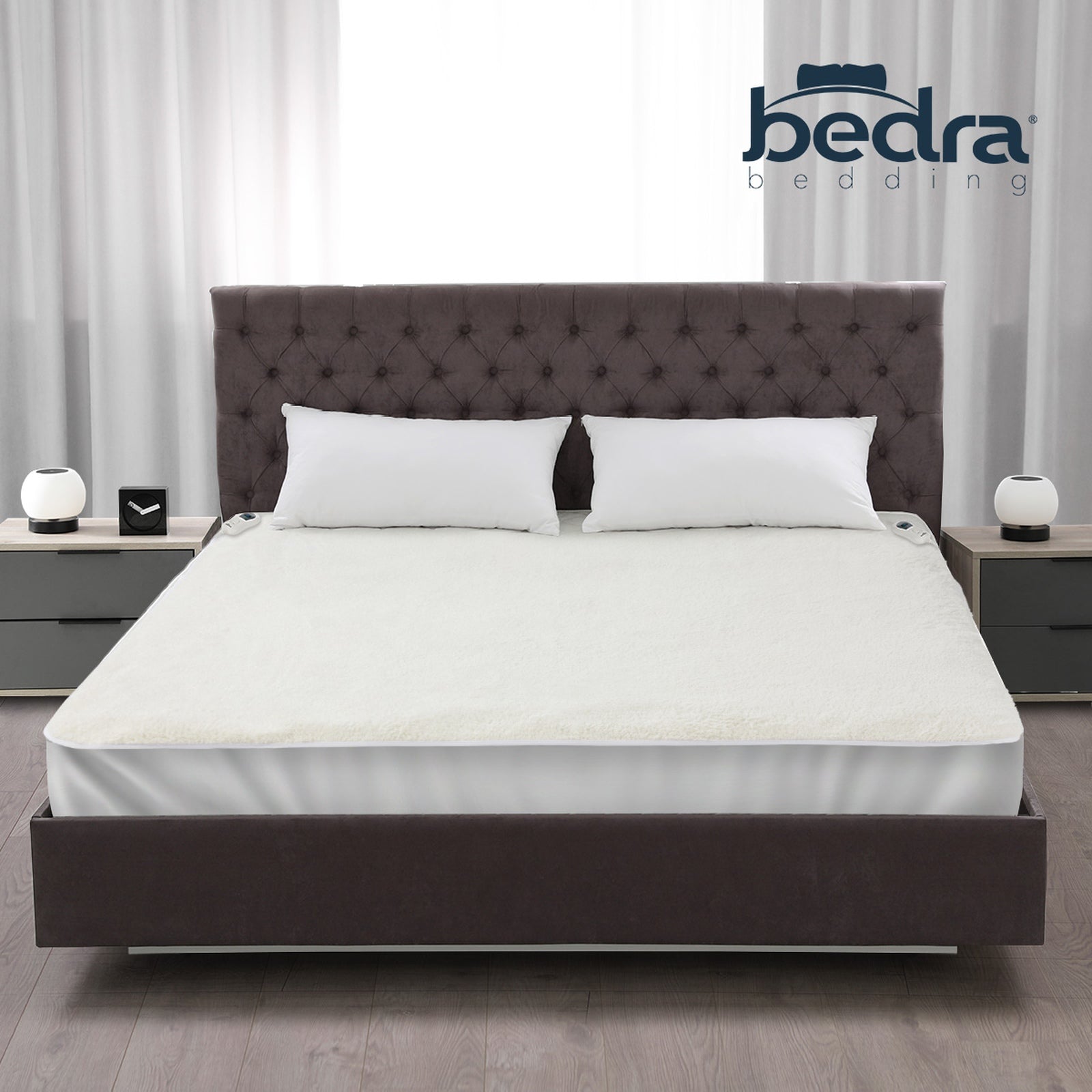 Bedra Electric Heated Blanket Fully Fitted Fleece Underlay Winter Pad King - Sunyee