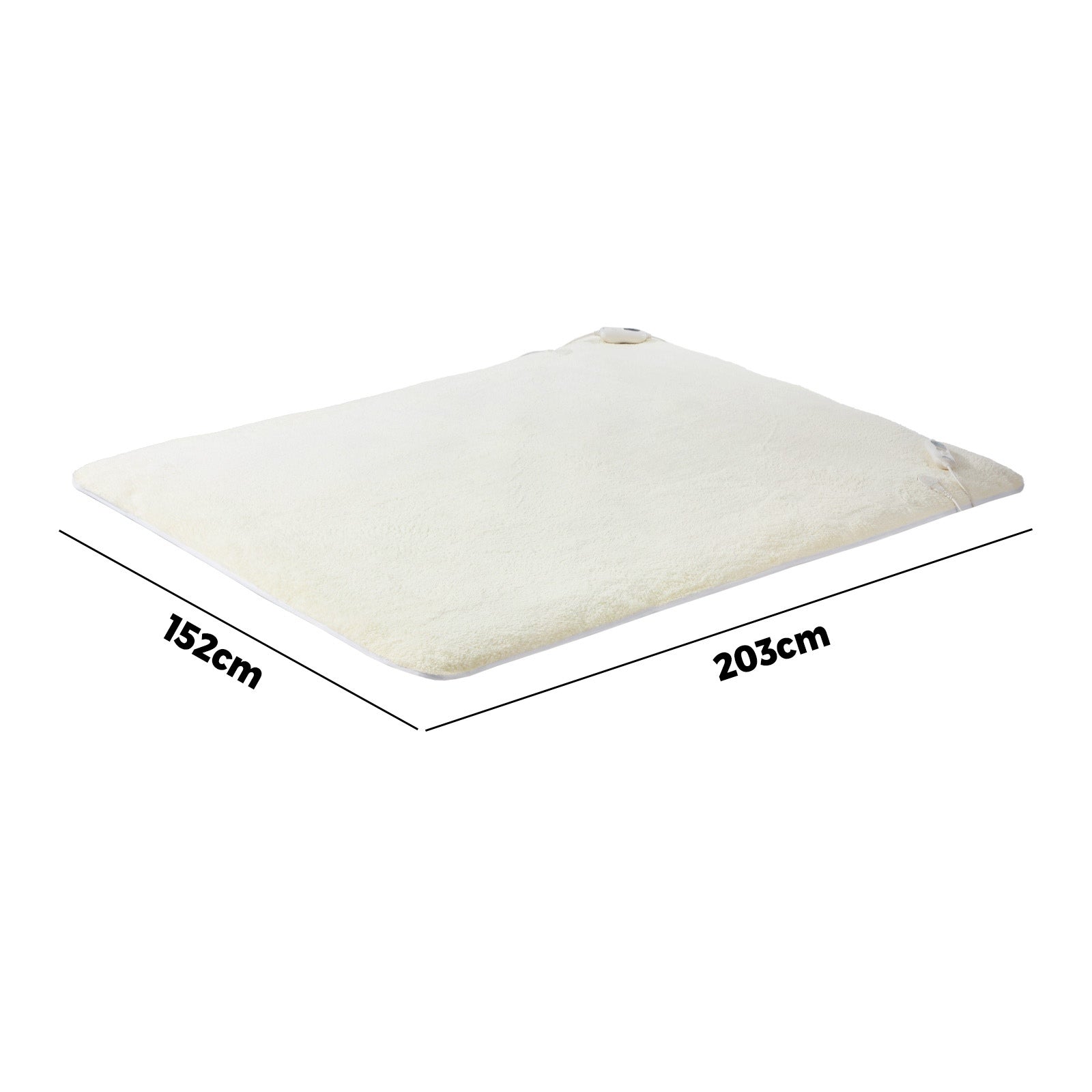 Bedra Electric Heated Blanket Fully Fitted Fleece Underlay Winter Pad Queen - Sunyee