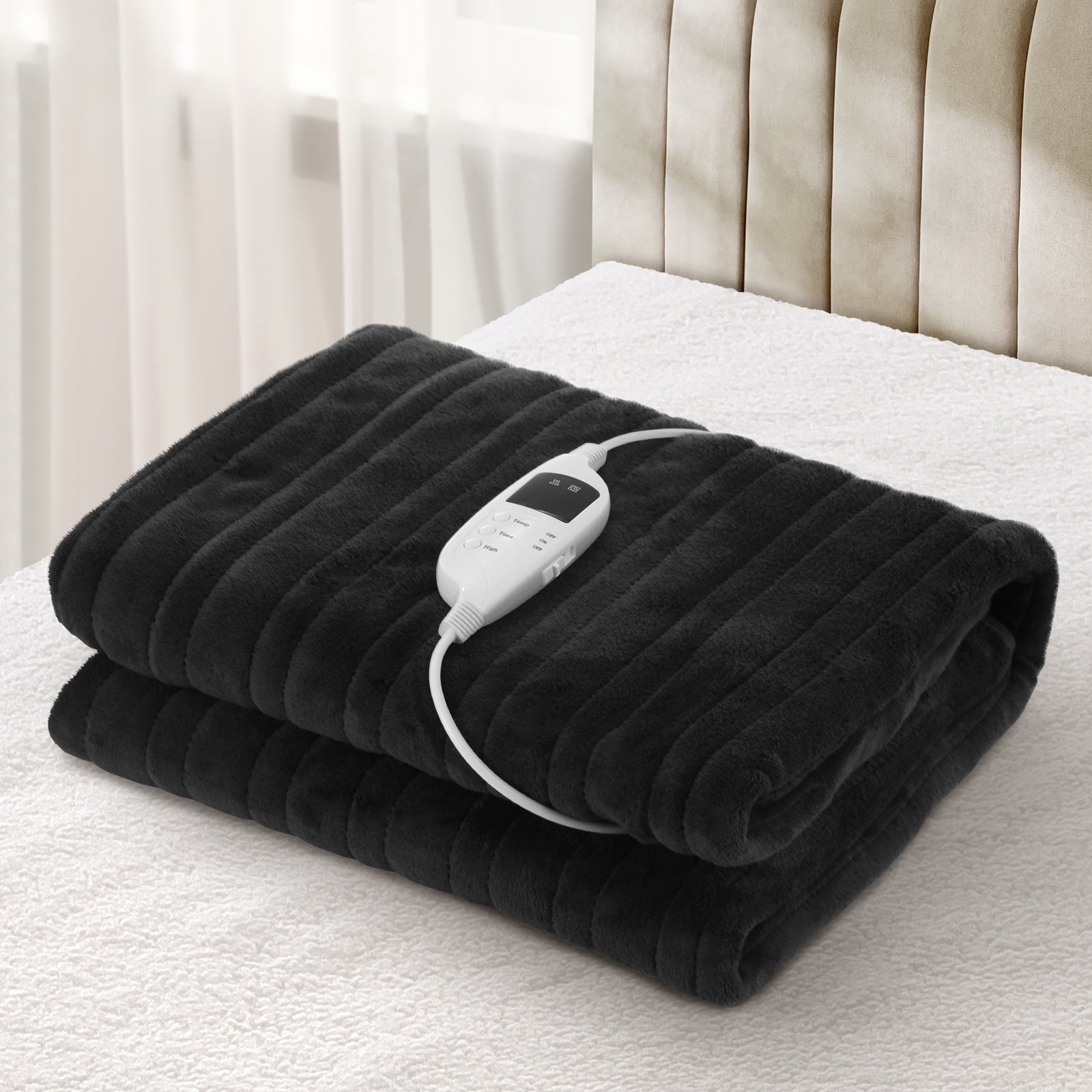 Bedra Washable Electric Heated Throw Rug Flannel Snuggle Blanket Winter Warm - Sunyee