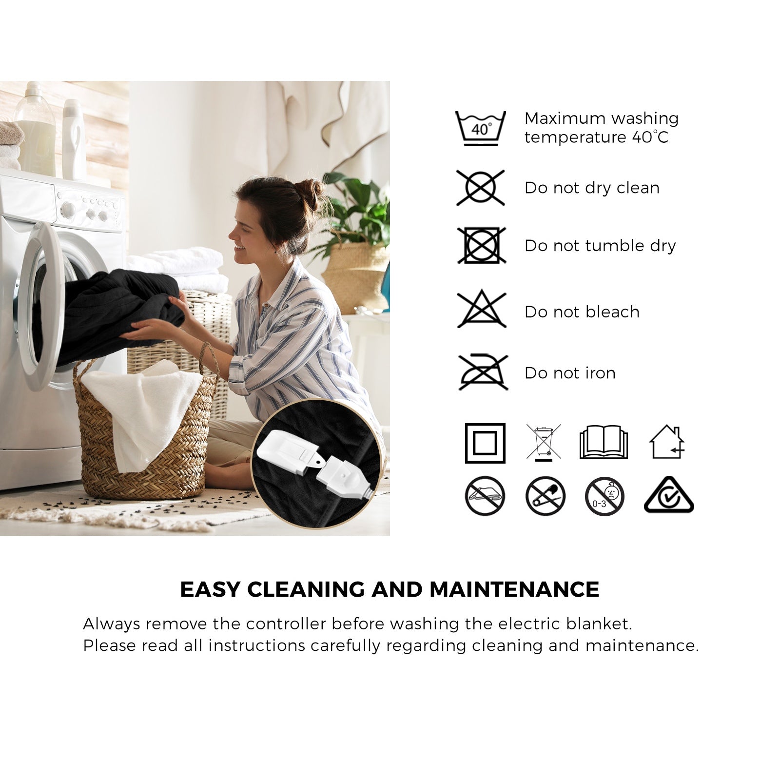 Bedra Washable Electric Heated Throw Rug Flannel Snuggle Blanket Winter Warm - Sunyee