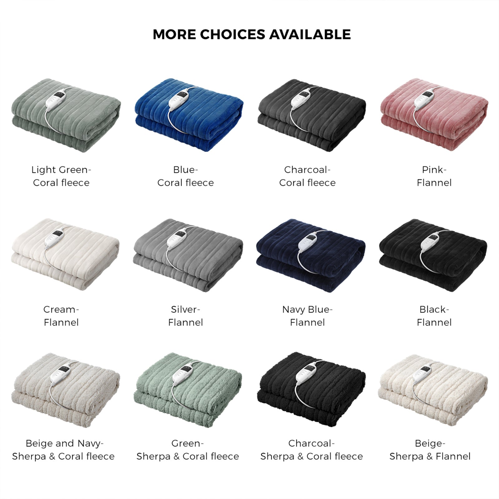 Bedra Electric Blanket Washable Heated Throw Rug Coral Fleece Snuggle Blanket - Sunyee