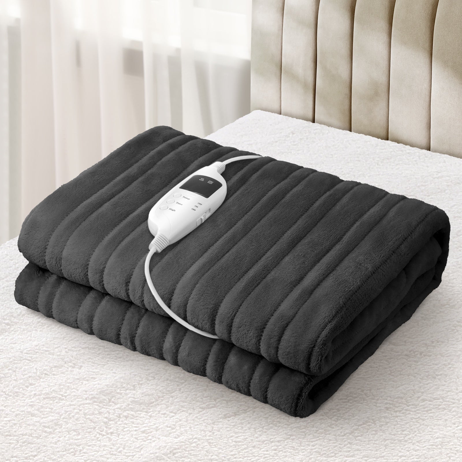 Bedra Electric Blanket Washable Heated Throw Rug Coral Fleece Snuggle Blanket - Sunyee