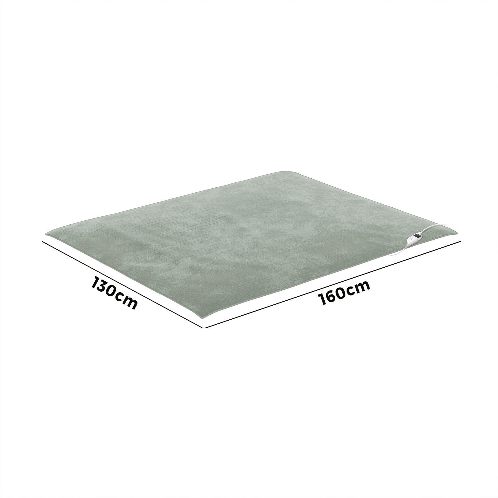 Bedra Electric Heated Blanket Washable Throw Rug Coral Fleece Light Green - Sunyee