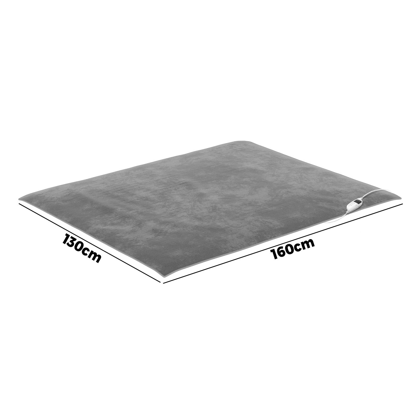 Bedra Electric Heated Throw Rug Washable Blanket Snuggle Flannel Winter Silver - Sunyee