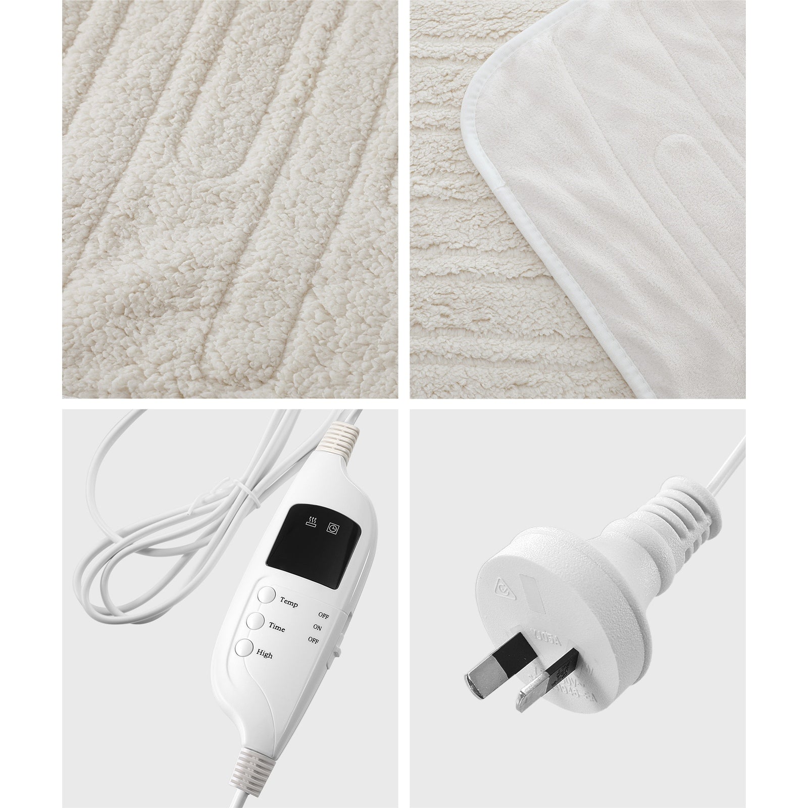 Bedra Electric Throw Rug Heated Blanket Washable Sherpa Flannel Winter Warming - Sunyee