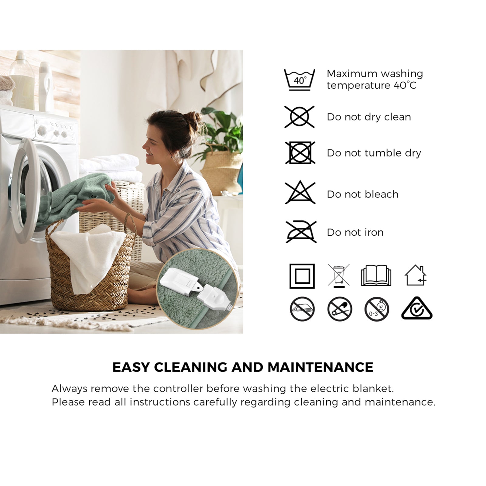 Bedra Electric Heated Blanket Washable Throw Rug Sherpa Coral Fleece Green - Sunyee