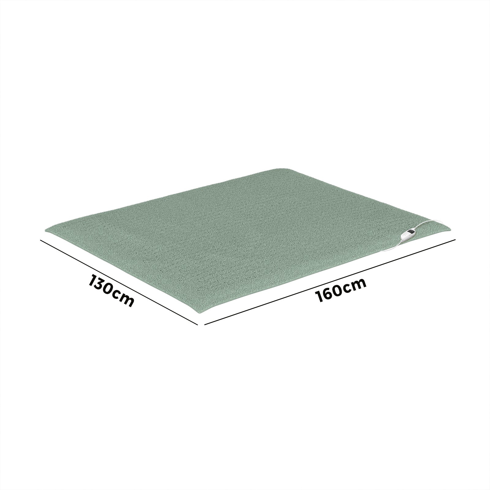 Bedra Electric Heated Blanket Washable Throw Rug Sherpa Coral Fleece Green - Sunyee