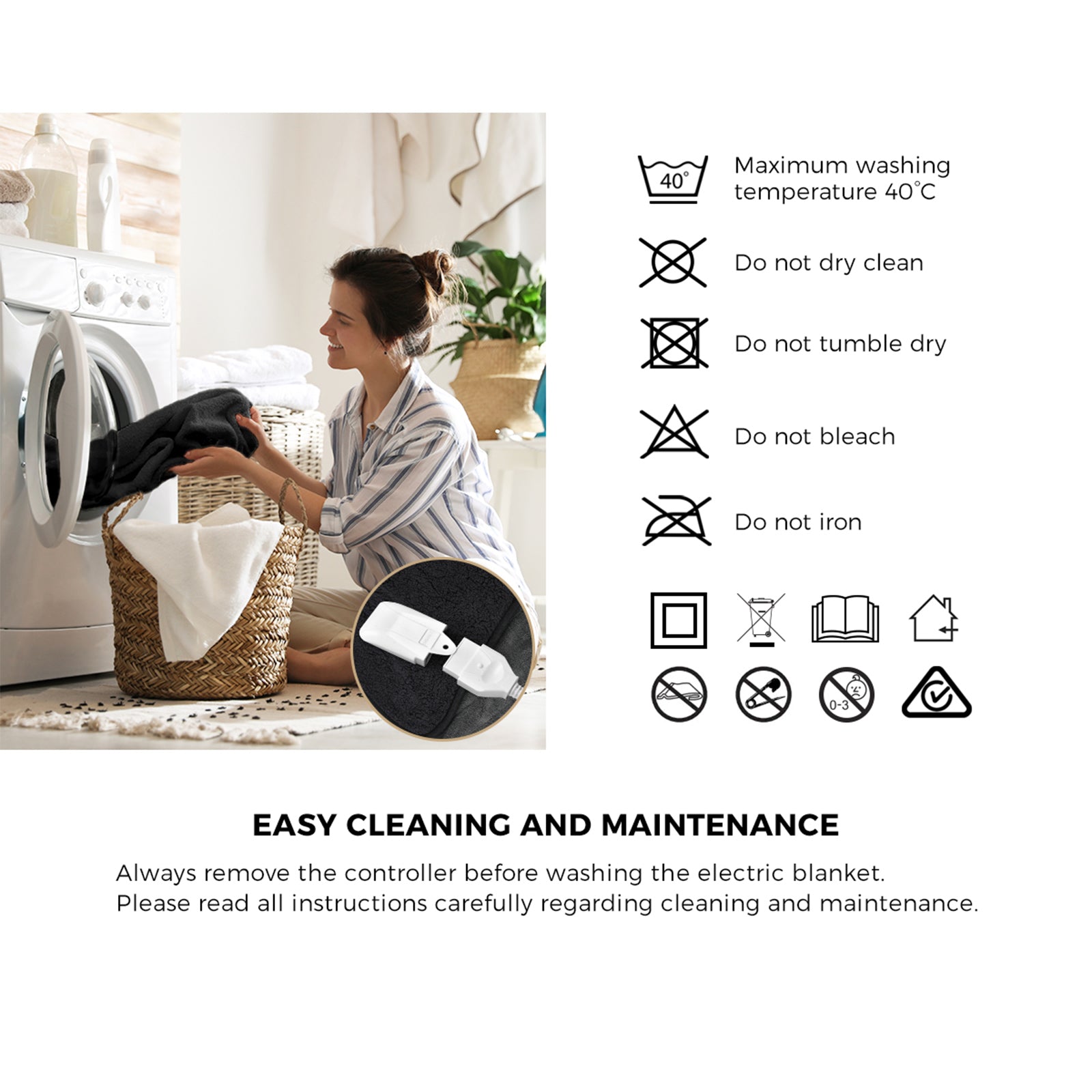 Bedra Electric Heated Blanket Washable Throw Rug Sherpa Coral Fleece Charcoal - Sunyee