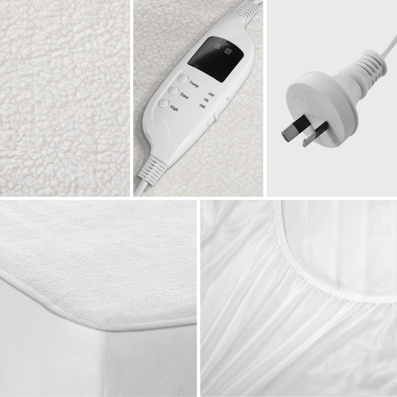 Bedra Electric Blanket Fully Fitted Fleece Heated Winter Underlay All Size - Sunyee