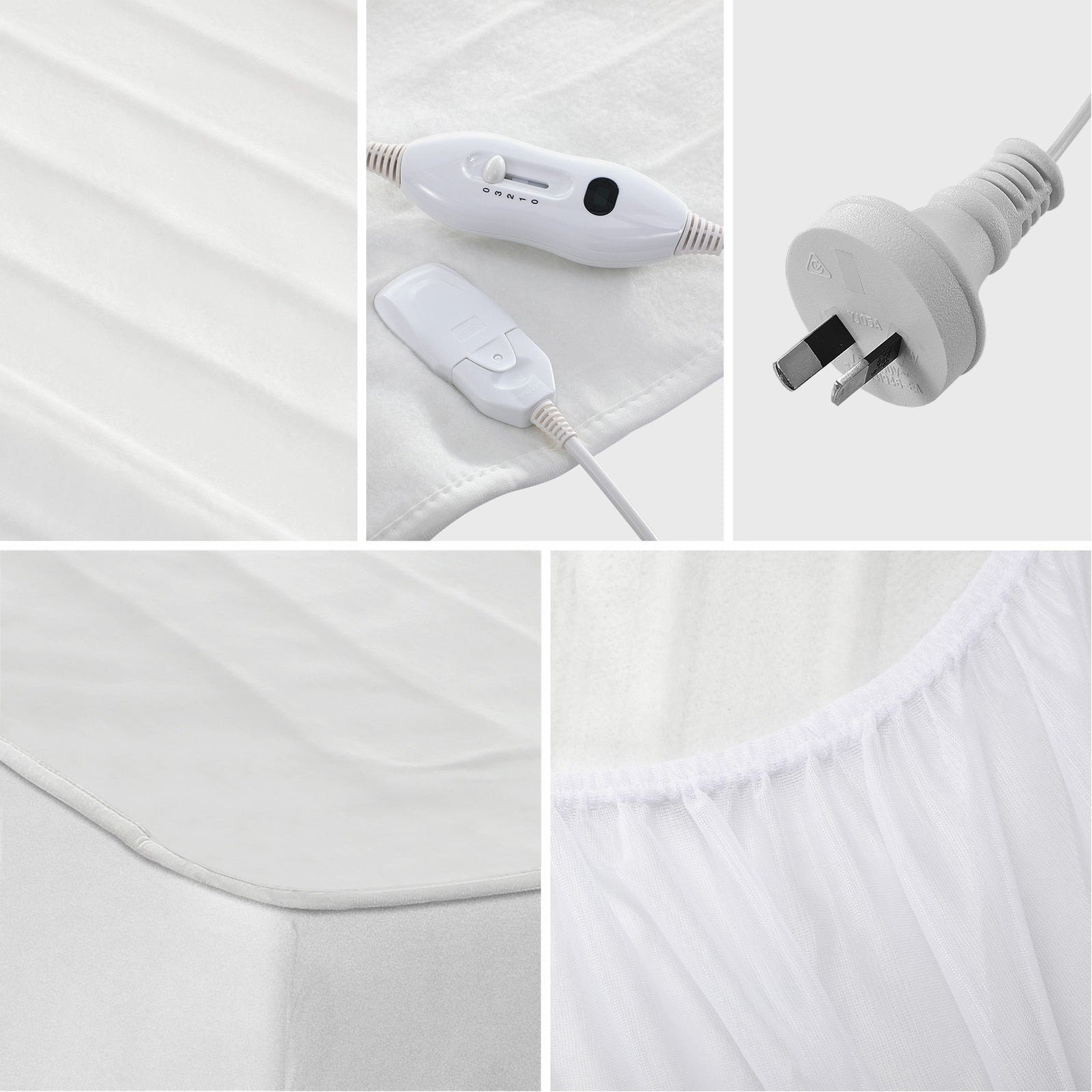 Bedra Electric Blanket Fully Fitted Polyester Winter Heated Underlay Double - Sunyee