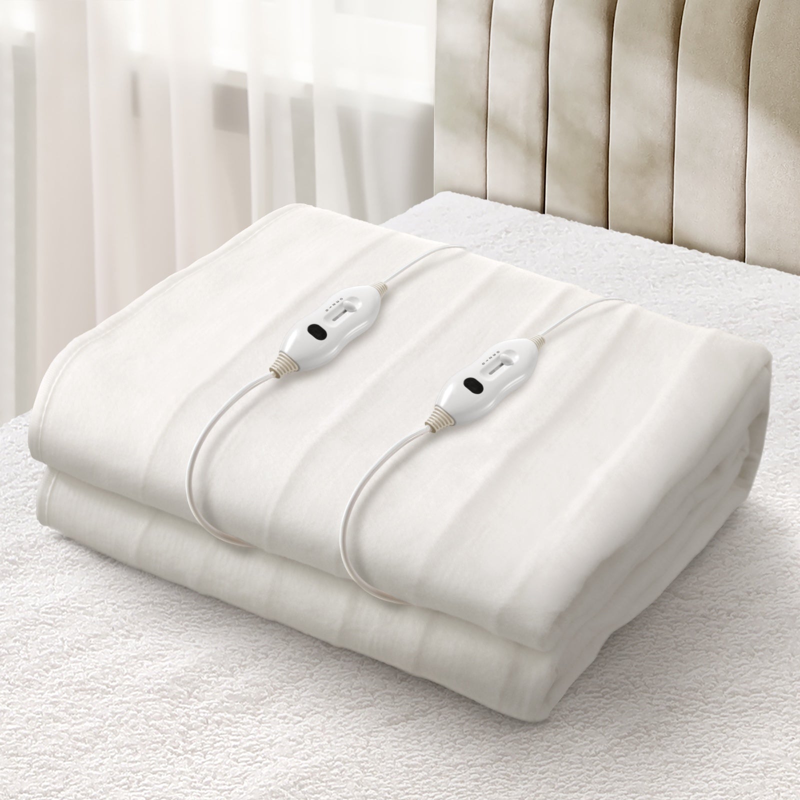 Bedra Electric Blanket Fully Fitted Polyester Winter Heated Underlay Queen - Sunyee