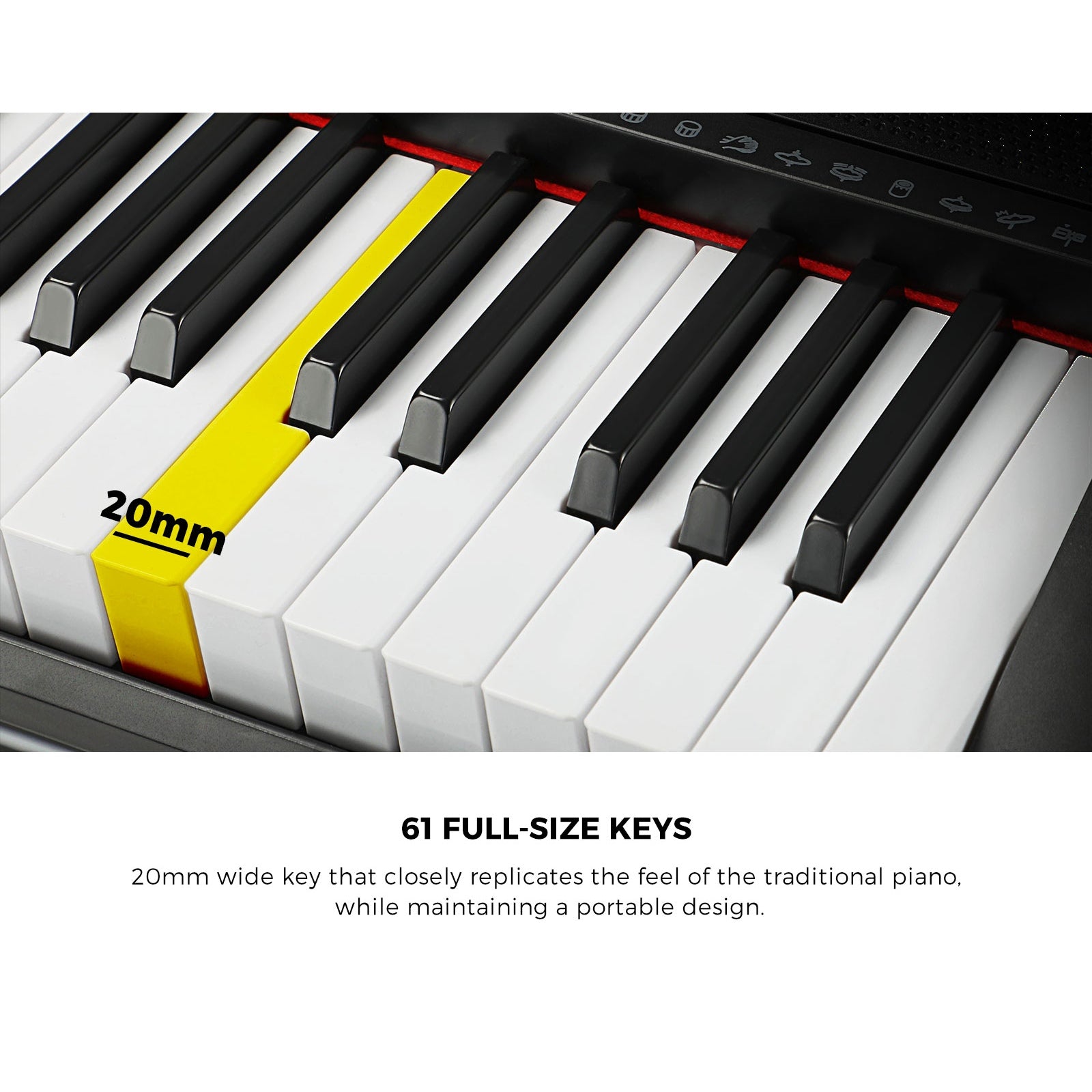 Mazam 61 Keys Electronic Piano Keyboard Electric Keyboards Beginner Kids Gift - Sunyee