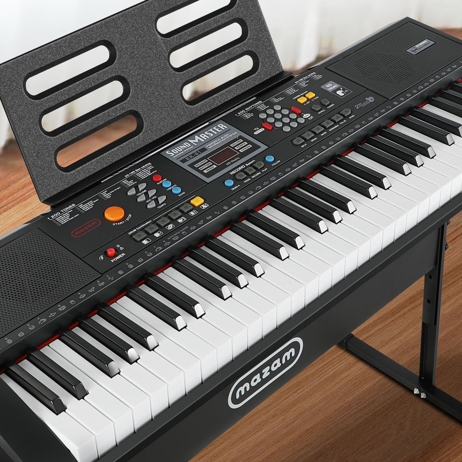 Mazam 61 Keys Electronic Piano Keyboard Electric Keyboards Beginner Kids Gift - Sunyee