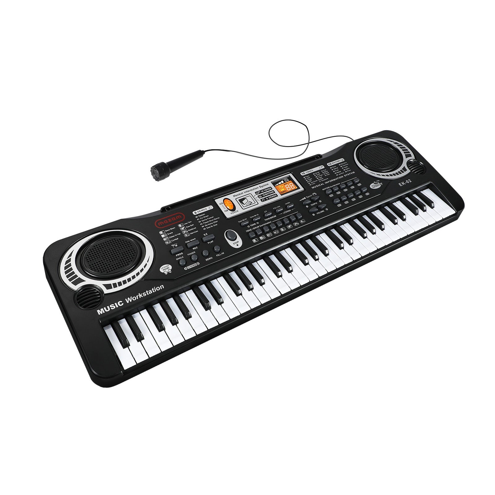 Mazam 61 Keys Piano Keyboard Electronic Musical Kids Toy Gift With Microphone - Sunyee
