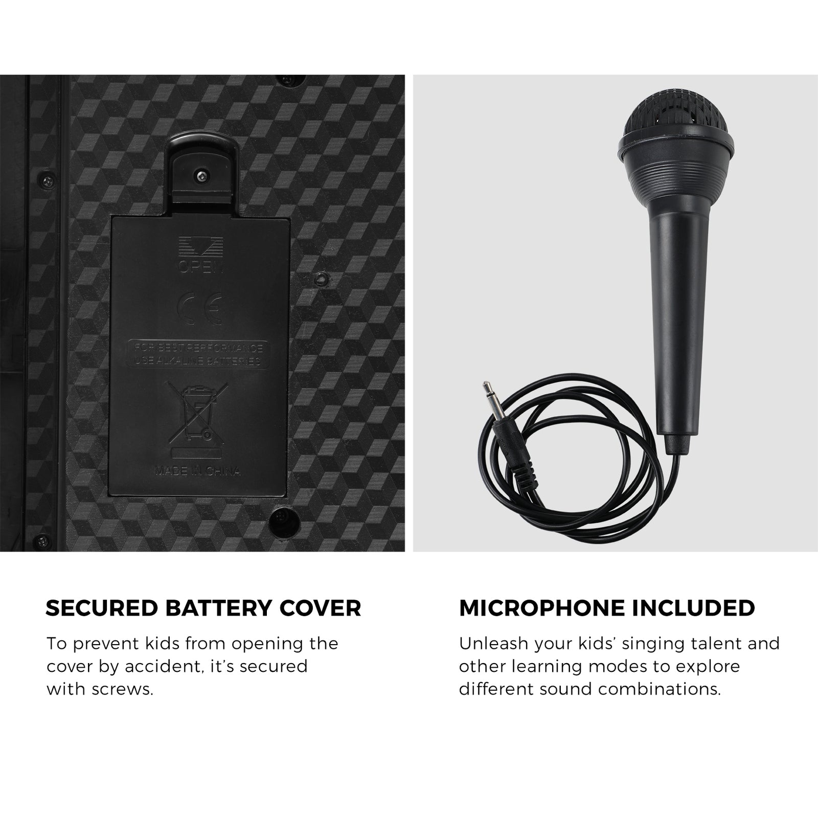 Mazam 61 Keys Piano Keyboard Electronic Musical Toy Gift w/ Microphone Holder - Sunyee