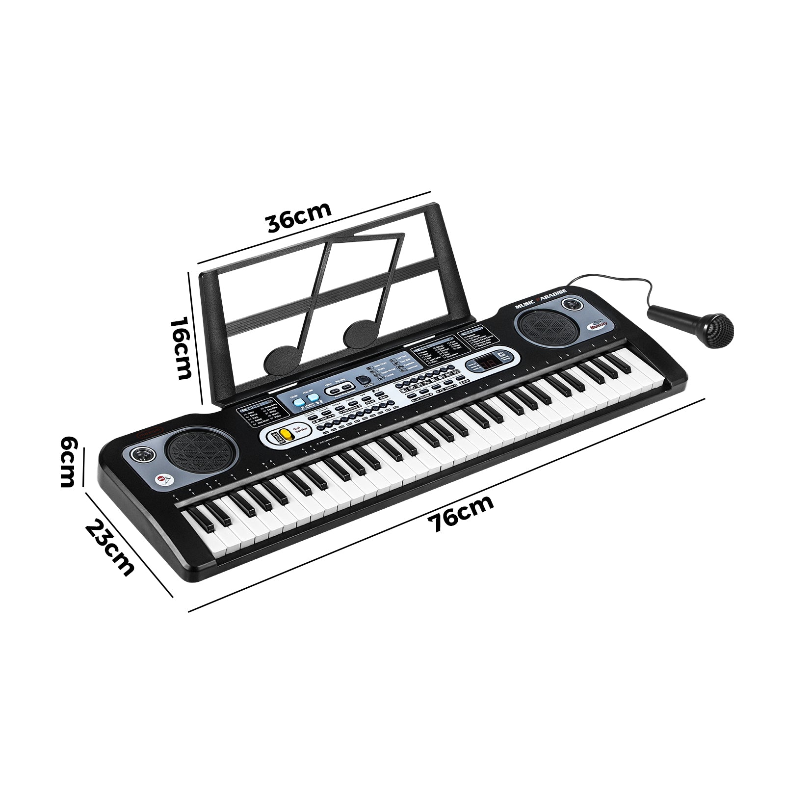 Mazam 61 Keys Piano Keyboard Electronic Musical Toy Gift w/ Microphone Holder - Sunyee