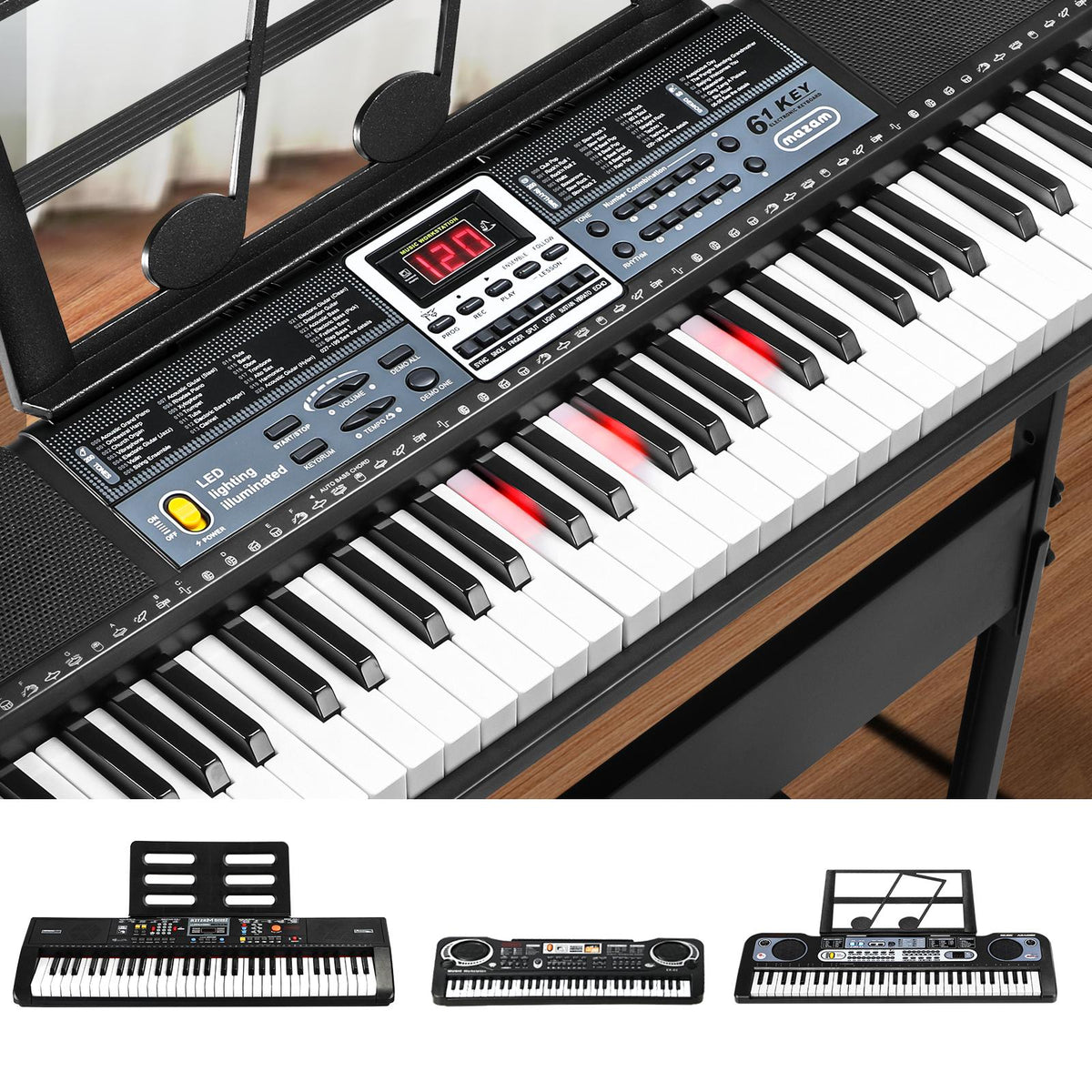 Mazam 61 Keys Electronic Piano Keyboard Electric Keyboards Musical Kids Toy Gift - Sunyee