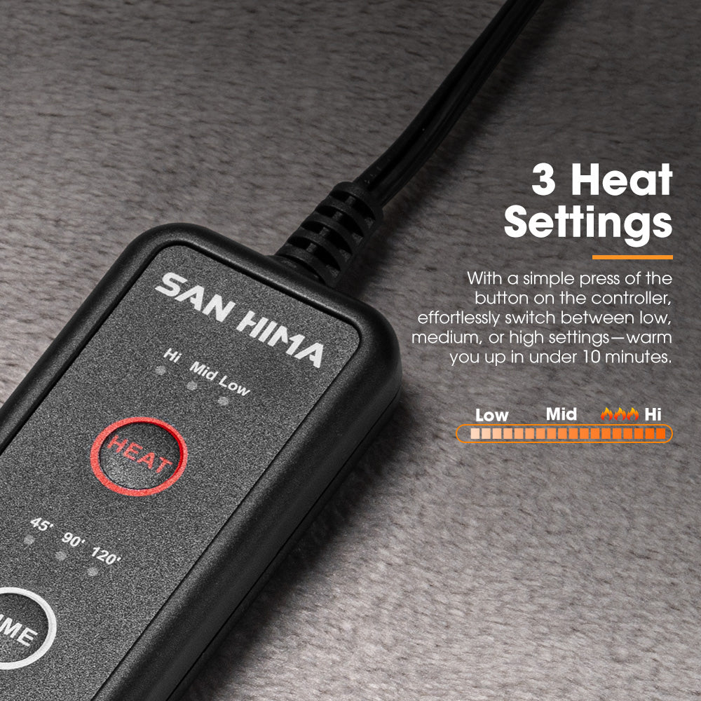 San Hima 12V Electric Blanket with Controller Washable Throw Rug Travel Camping - Sunyee