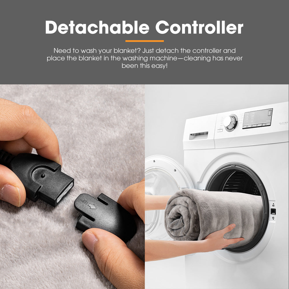 San Hima 12V Electric Blanket with Controller Washable Throw Rug Travel Camping - Sunyee