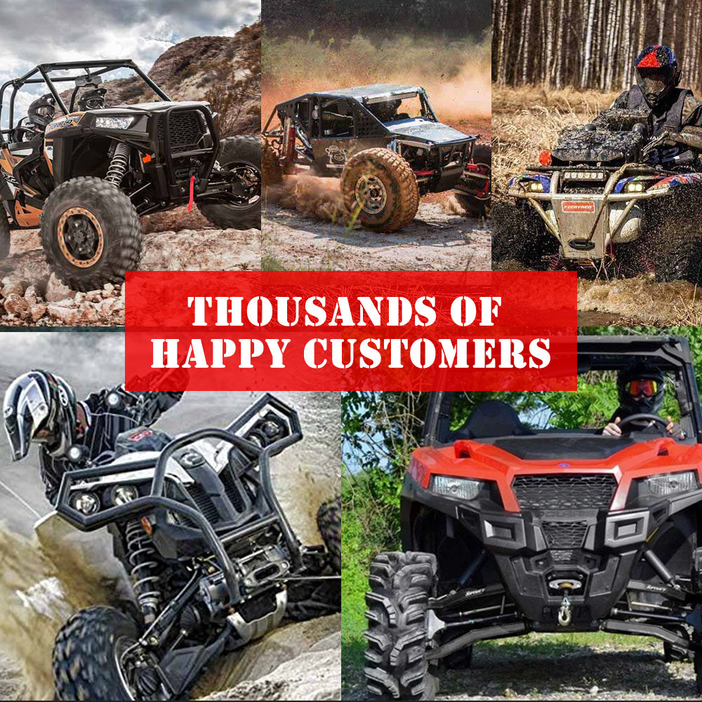 FIERYRED Electric Winch 4500LBS/2045kg 12V Synthetic Rope - Sunyee