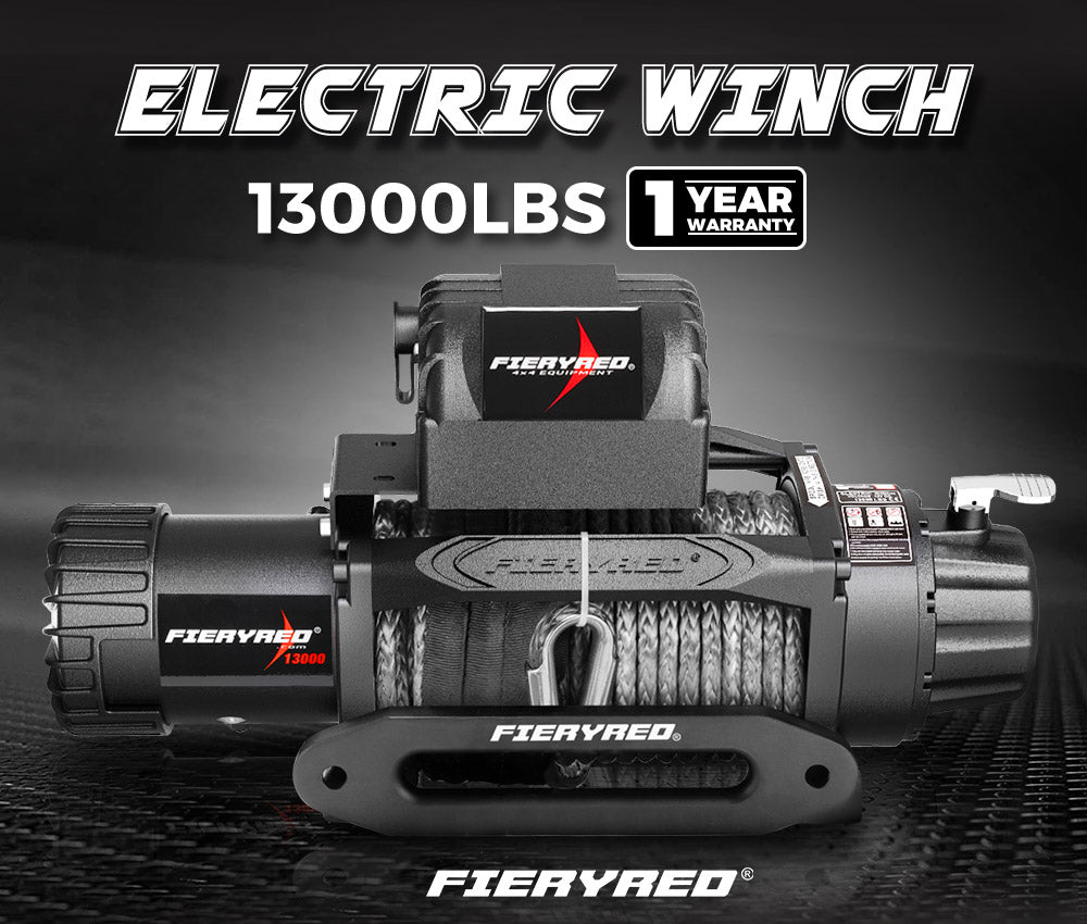 13000LBS 12V Synthetic Rope Electric Winch - Sunyee