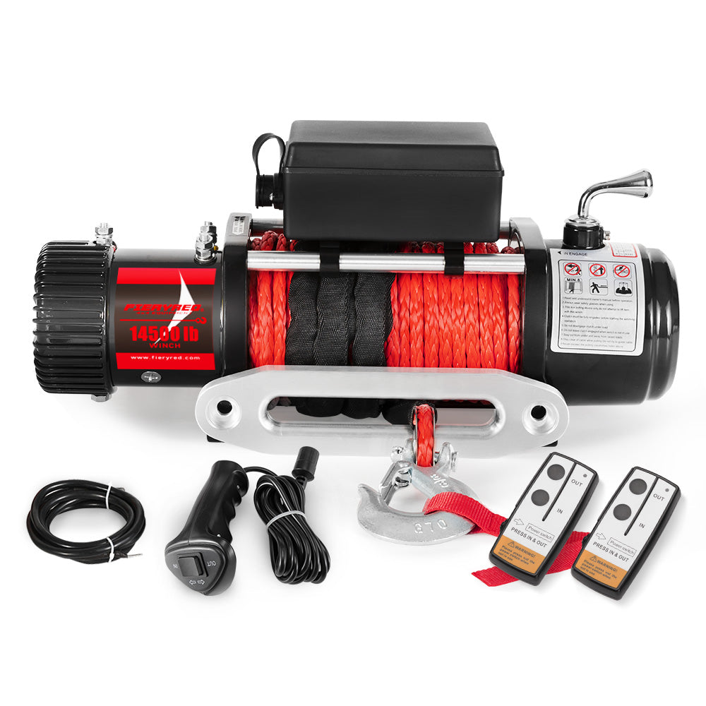 14500LBS 12V Synthetic Rope Electric Winch - Sunyee