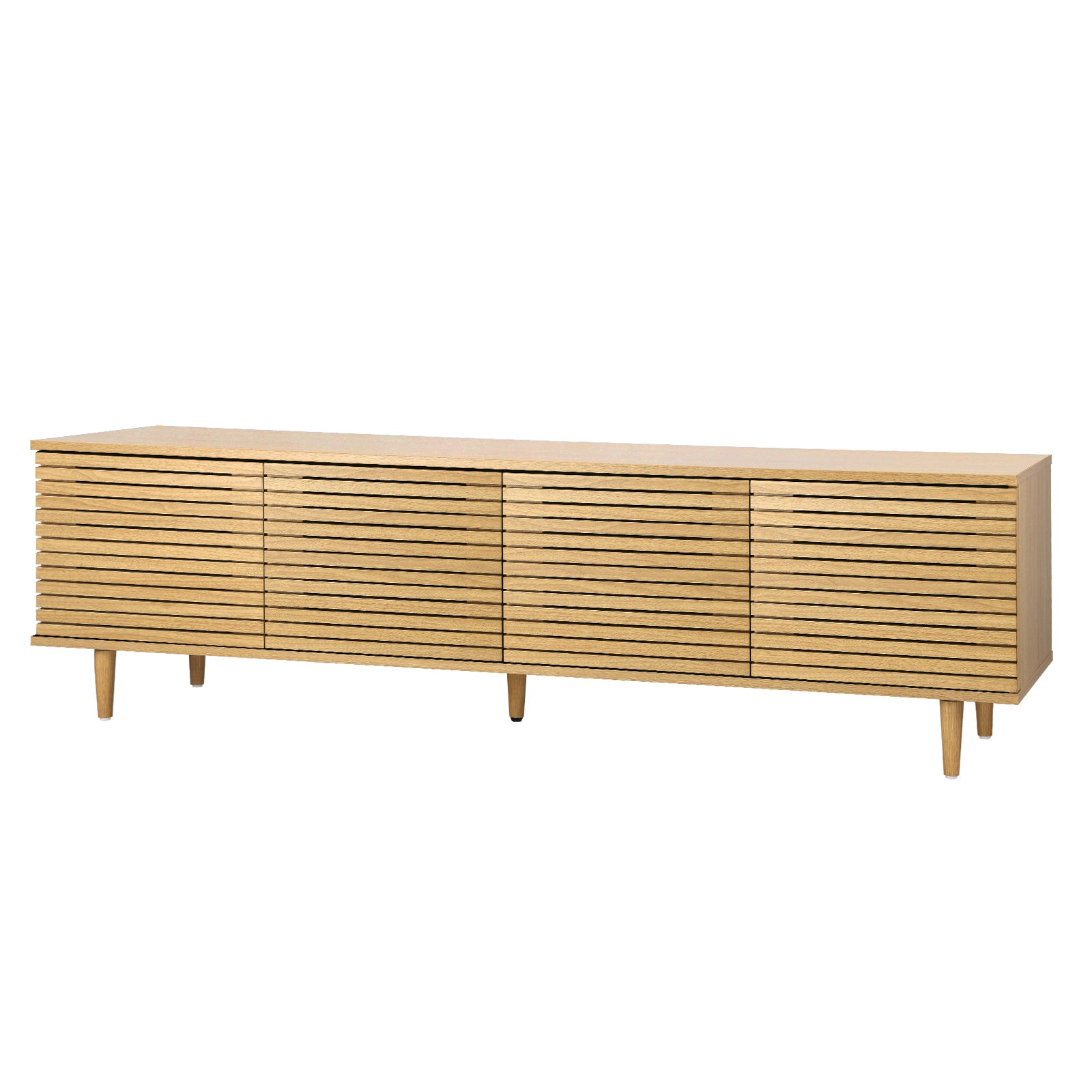 Oikiture TV Cabinet Entertainment Unit Stand Storage Unique Door Furniture 160CM - Sunyee