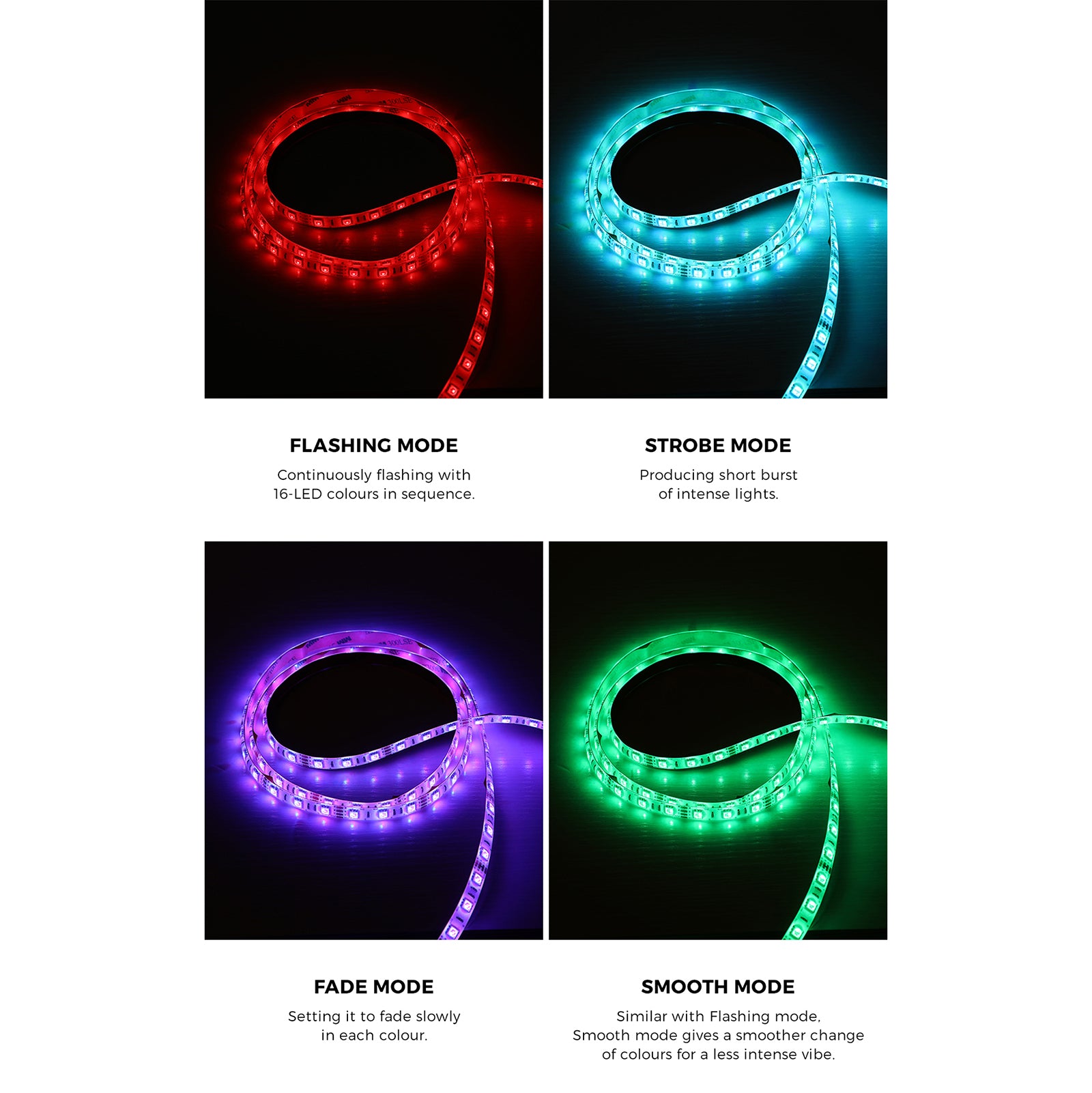 Oikiture TV Cabinet Entertainment Unit Stand LED RGB Gloss Furniture White 180CM - Sunyee