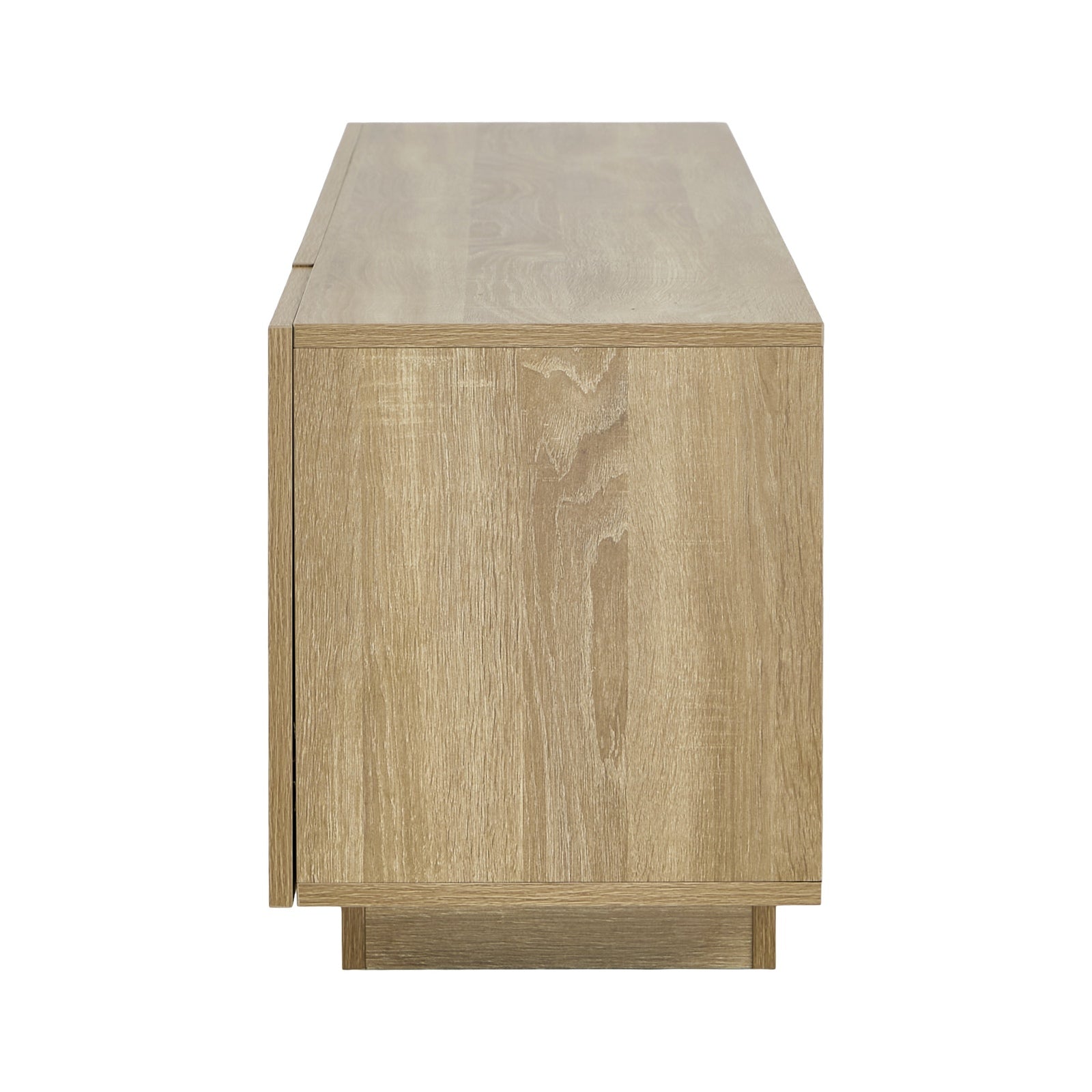 Oikiture TV Cabinet Entertainment Unit Stand Storage Shelf LED RGB Natural 180cm - Sunyee