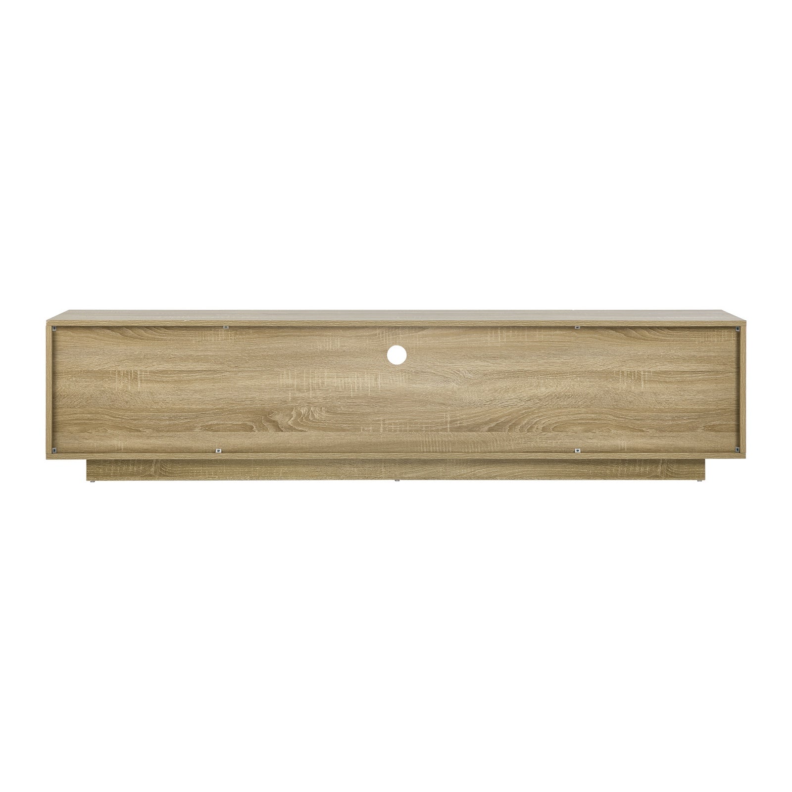 Oikiture TV Cabinet Entertainment Unit Stand Storage Shelf LED RGB Natural 180cm - Sunyee