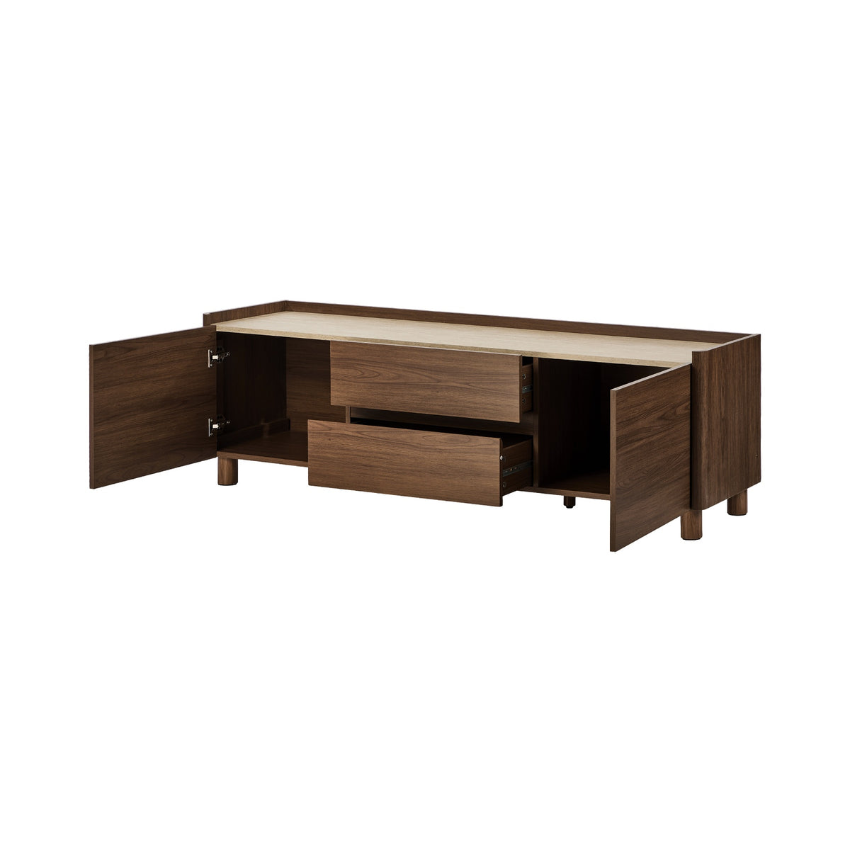 Oikiture 160cm TV Cabinet Entertainment Unit Stand Storage 2 Door 2 Drawer - Sunyee