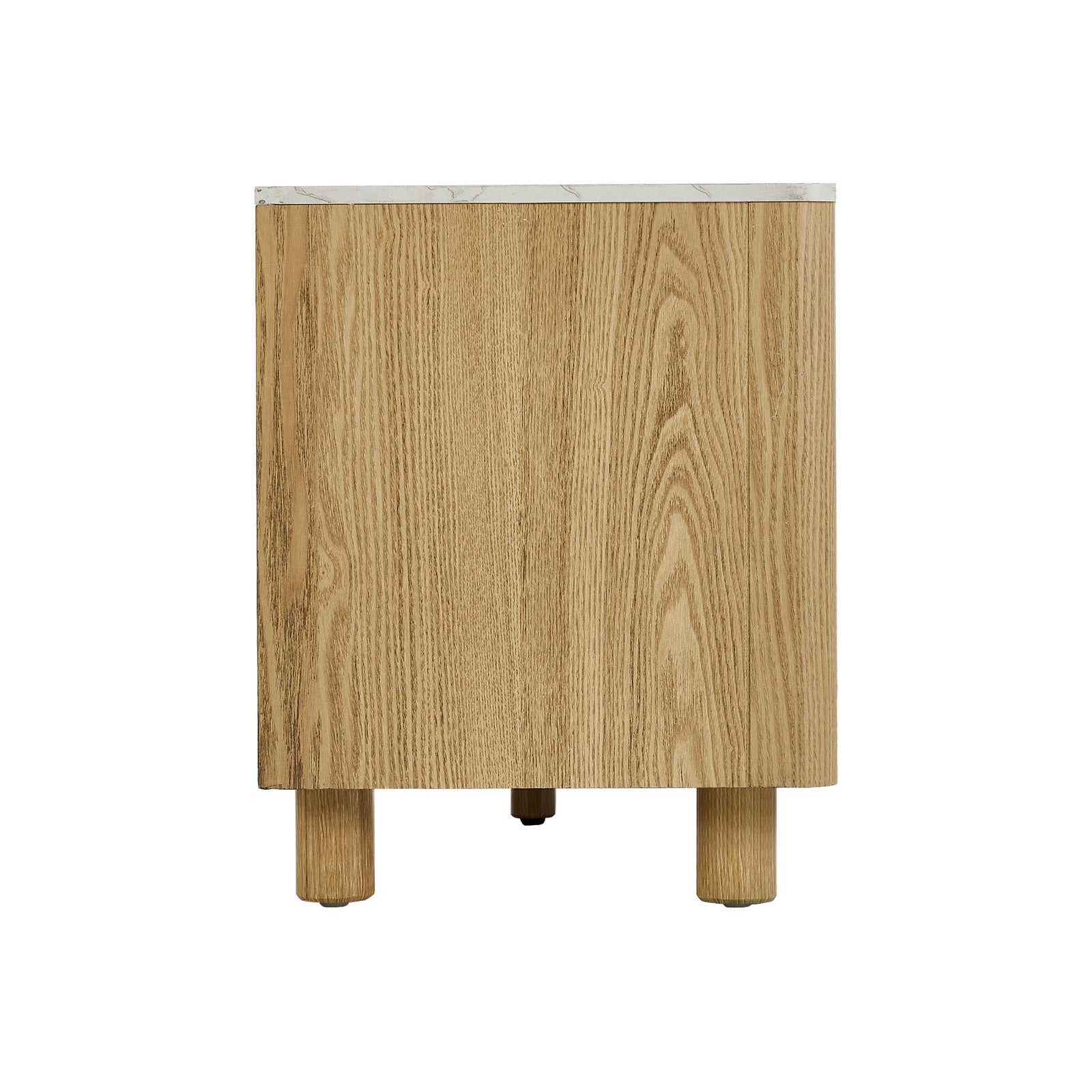 Oikiture TV Cabinet Entertainment Unit Stand 160cm Storage Drawer Natural - Sunyee