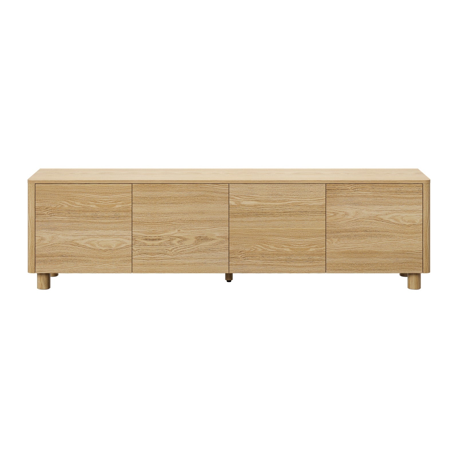 Oikiture TV Cabinet Entertainment Unit Stand 180cm Storage Shelves 4 Doors