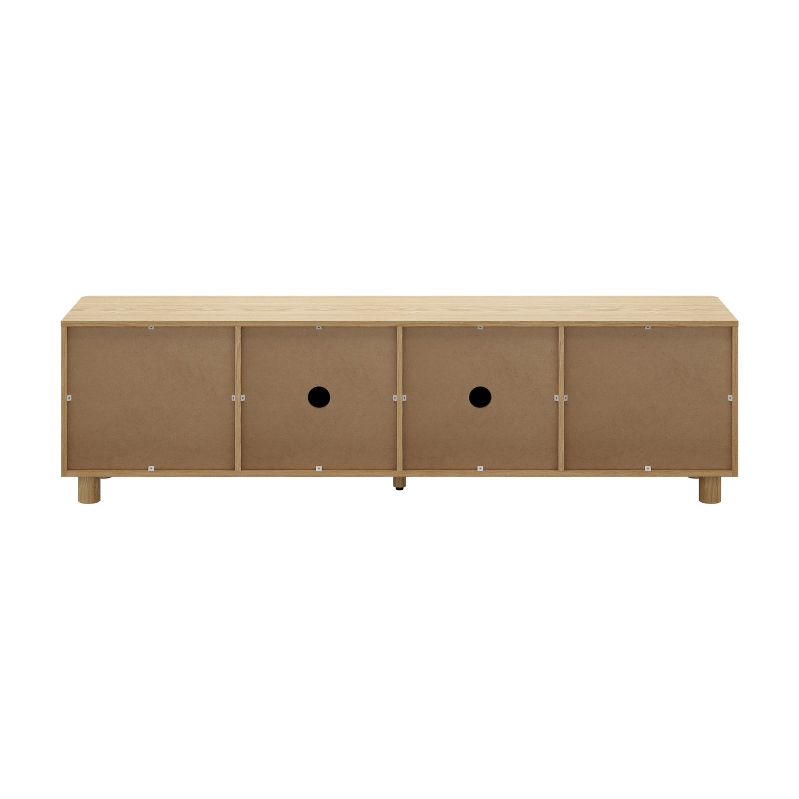 Oikiture TV Cabinet Entertainment Unit Stand 180cm Storage Shelves 4 Doors