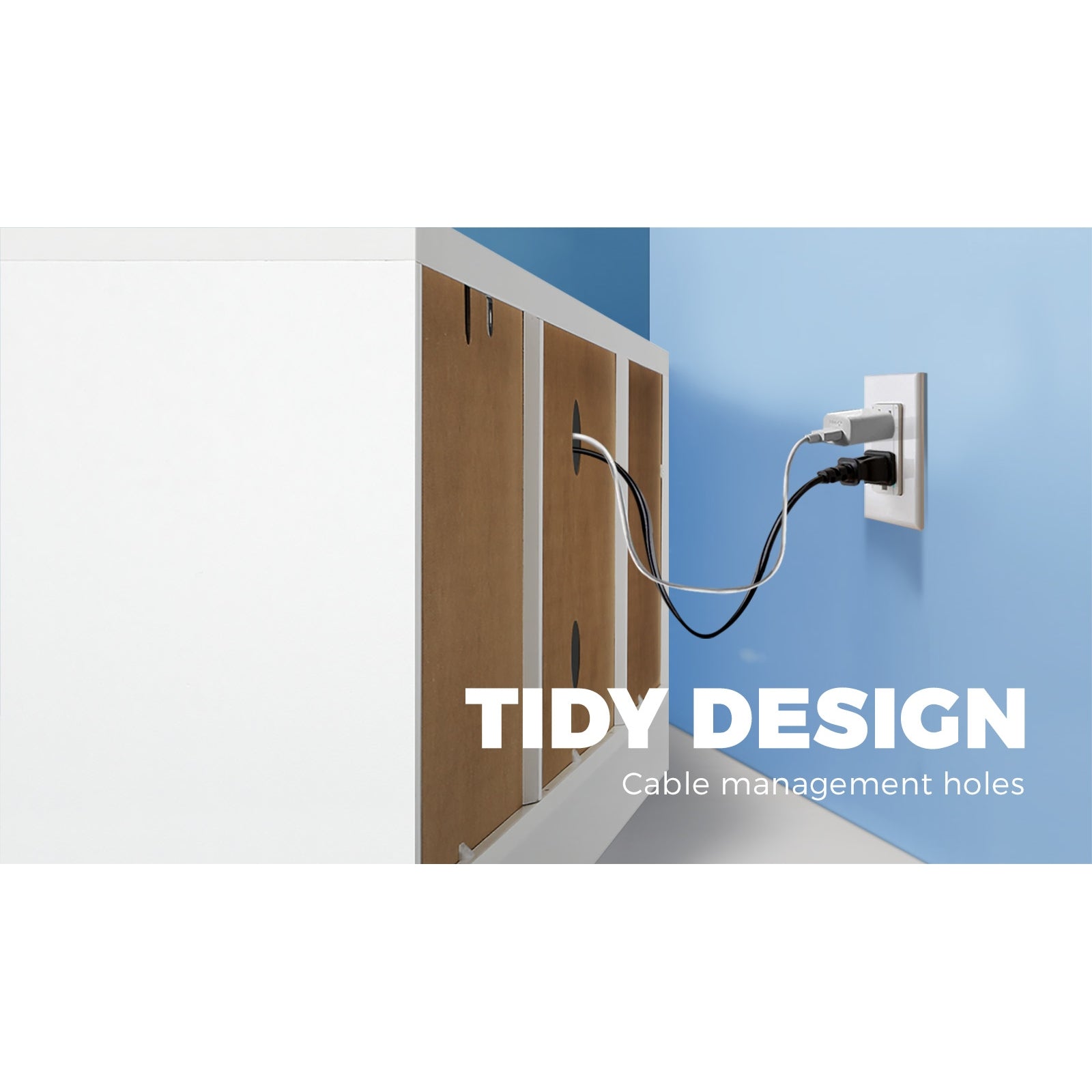 Oikiture TV Cabinet Entertainment Unit Stand Storage Hamptons Furniture 160CM - Sunyee